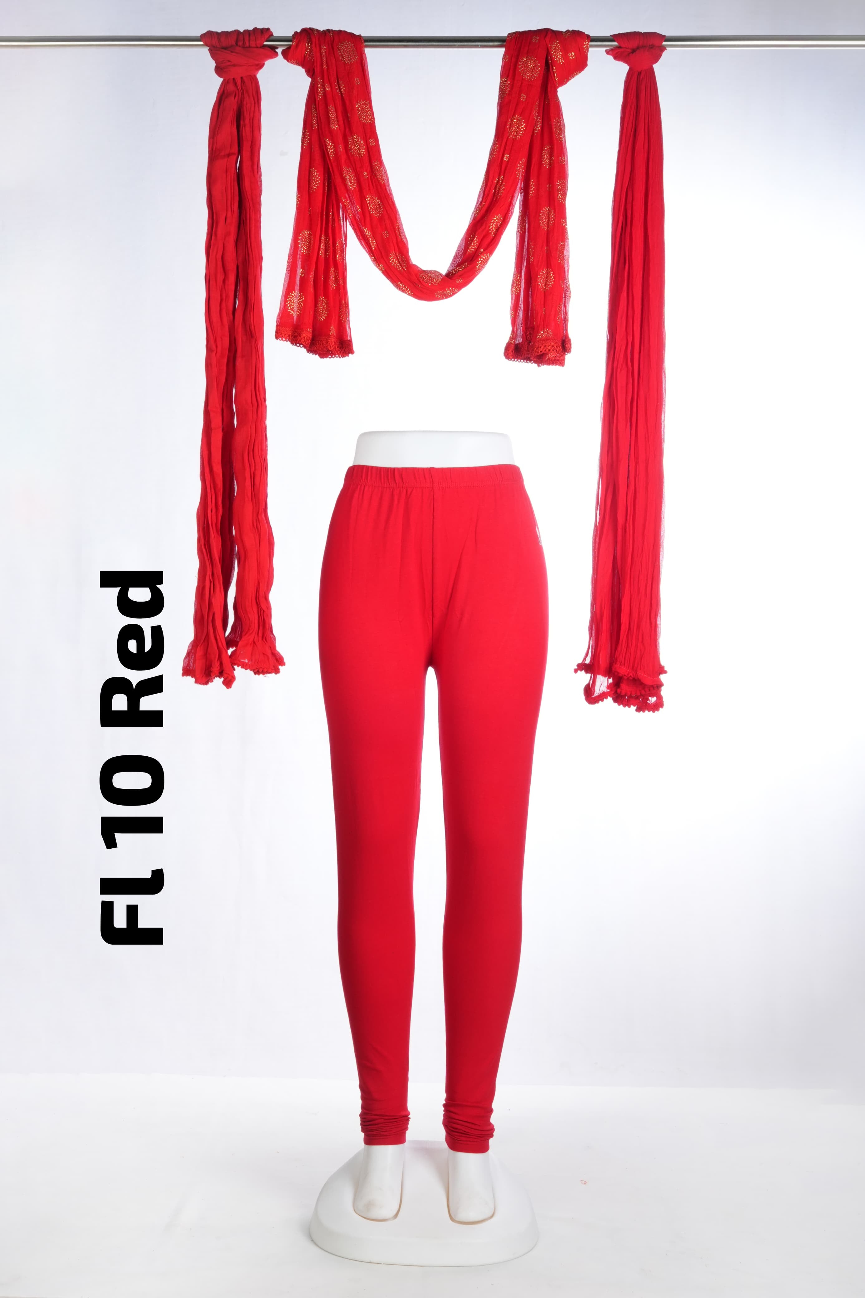 Premium Full Length Leggings (FL 10 Red)