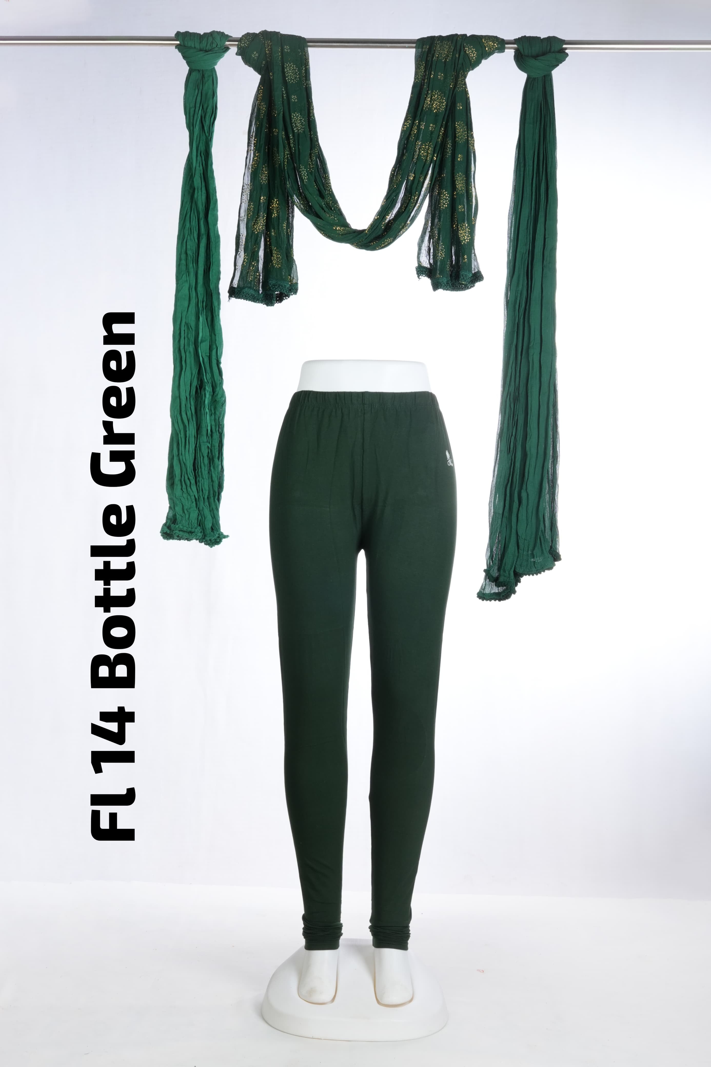 Premium Full Length Leggings (FL 14 Bottle Green)