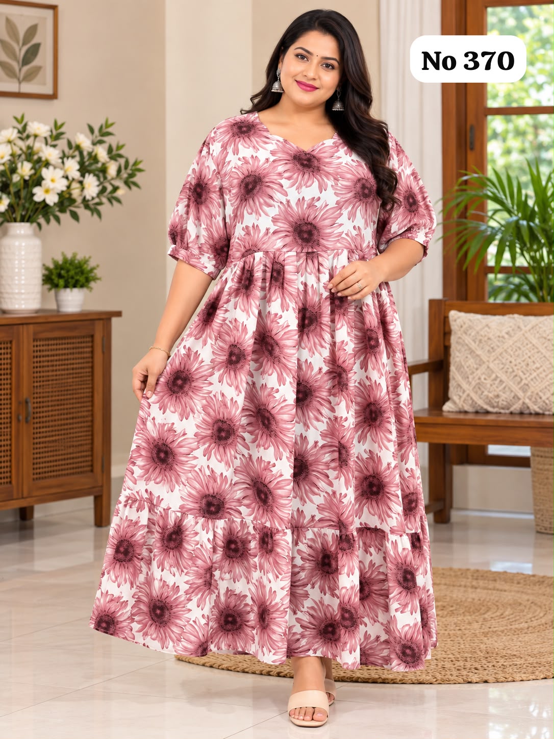 🥰Delta Popcorn Plus Size Gown(370)