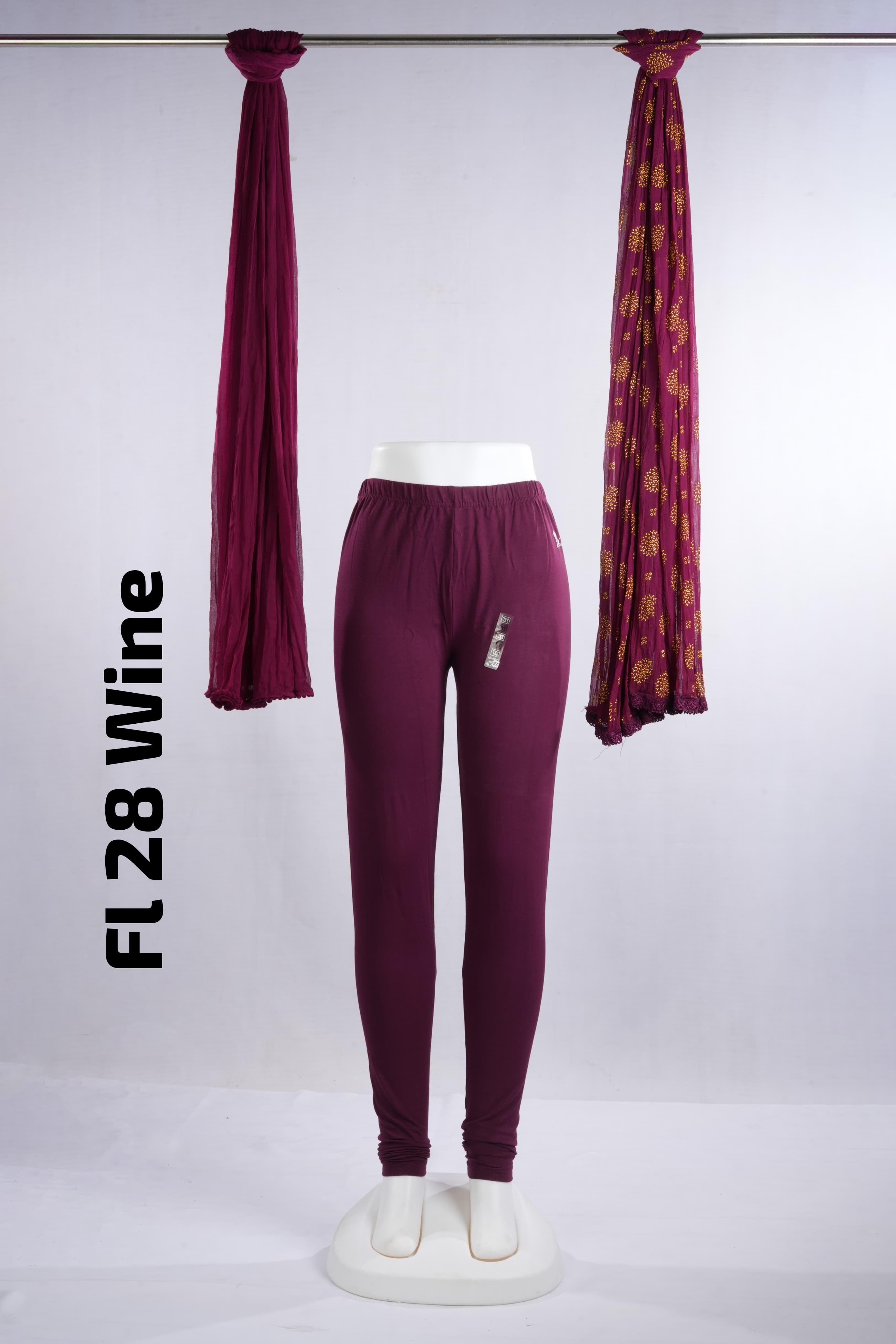 Premium Full Length Leggings (FL 28 Wine )
