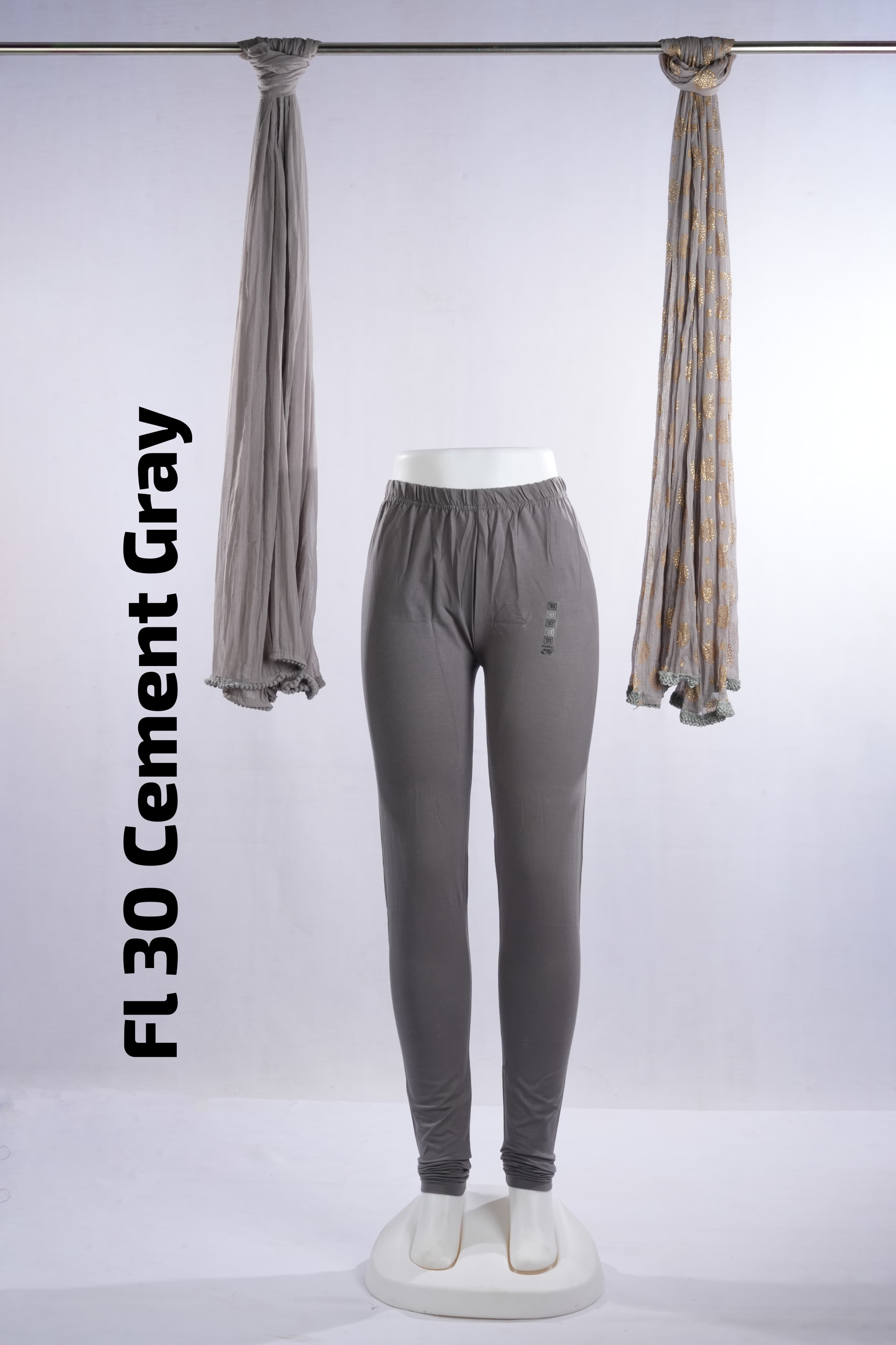 Premium Full Length Leggings (FL 30 Cement Grey)