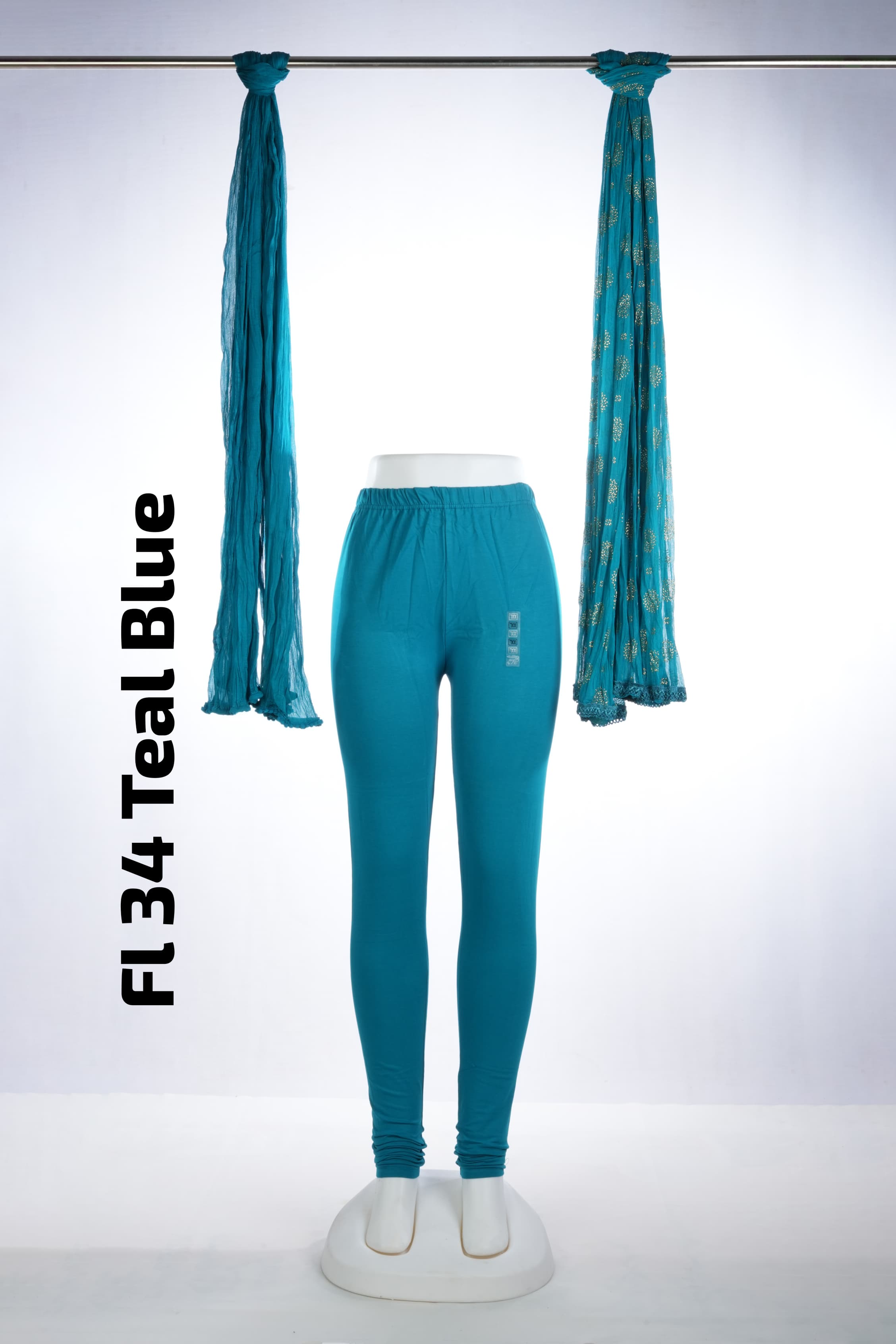 Premium Full Length Leggings (FL 34 Teal Blue)