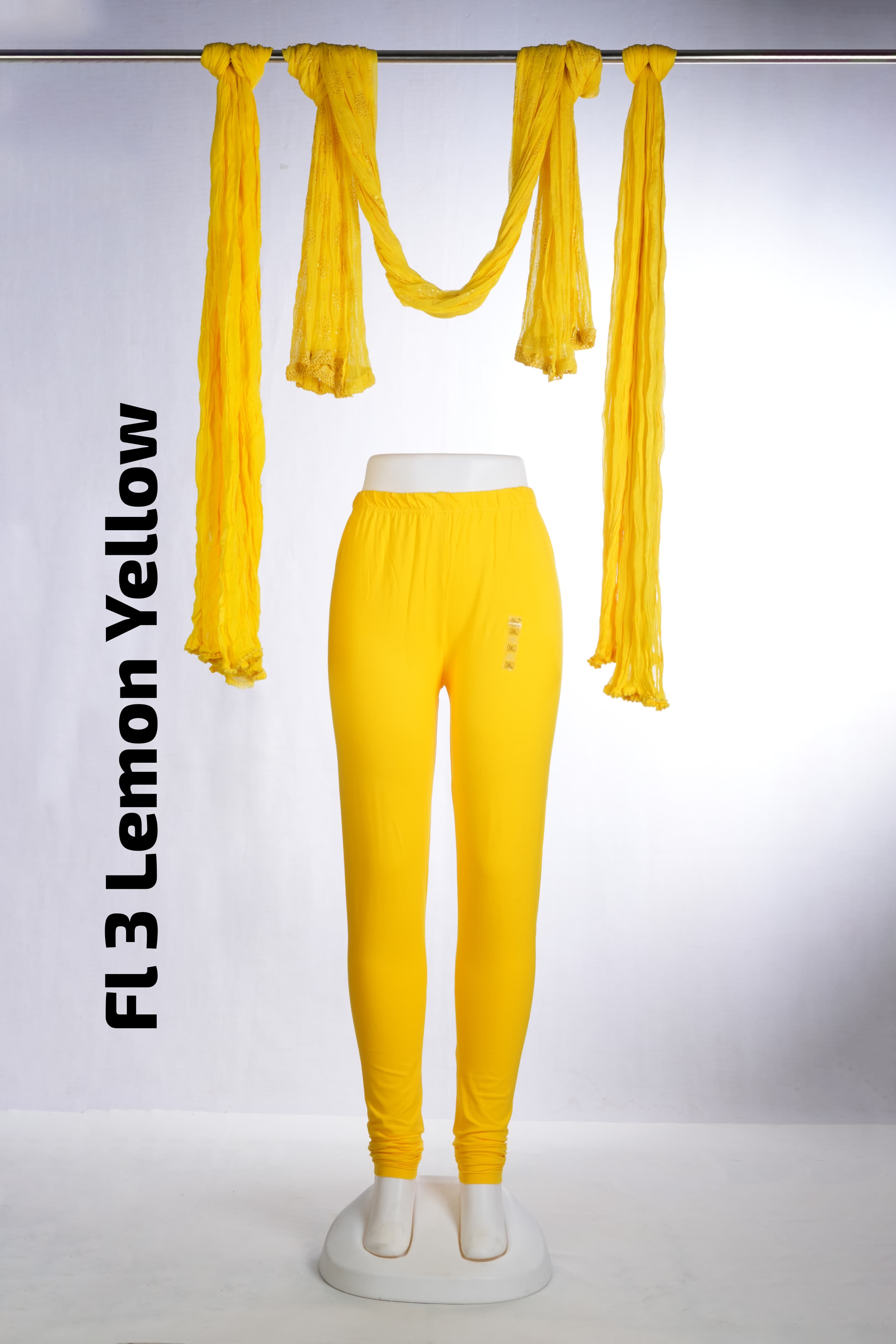 Premium Full Length Leggings (FL 3 Lemon Yellow)