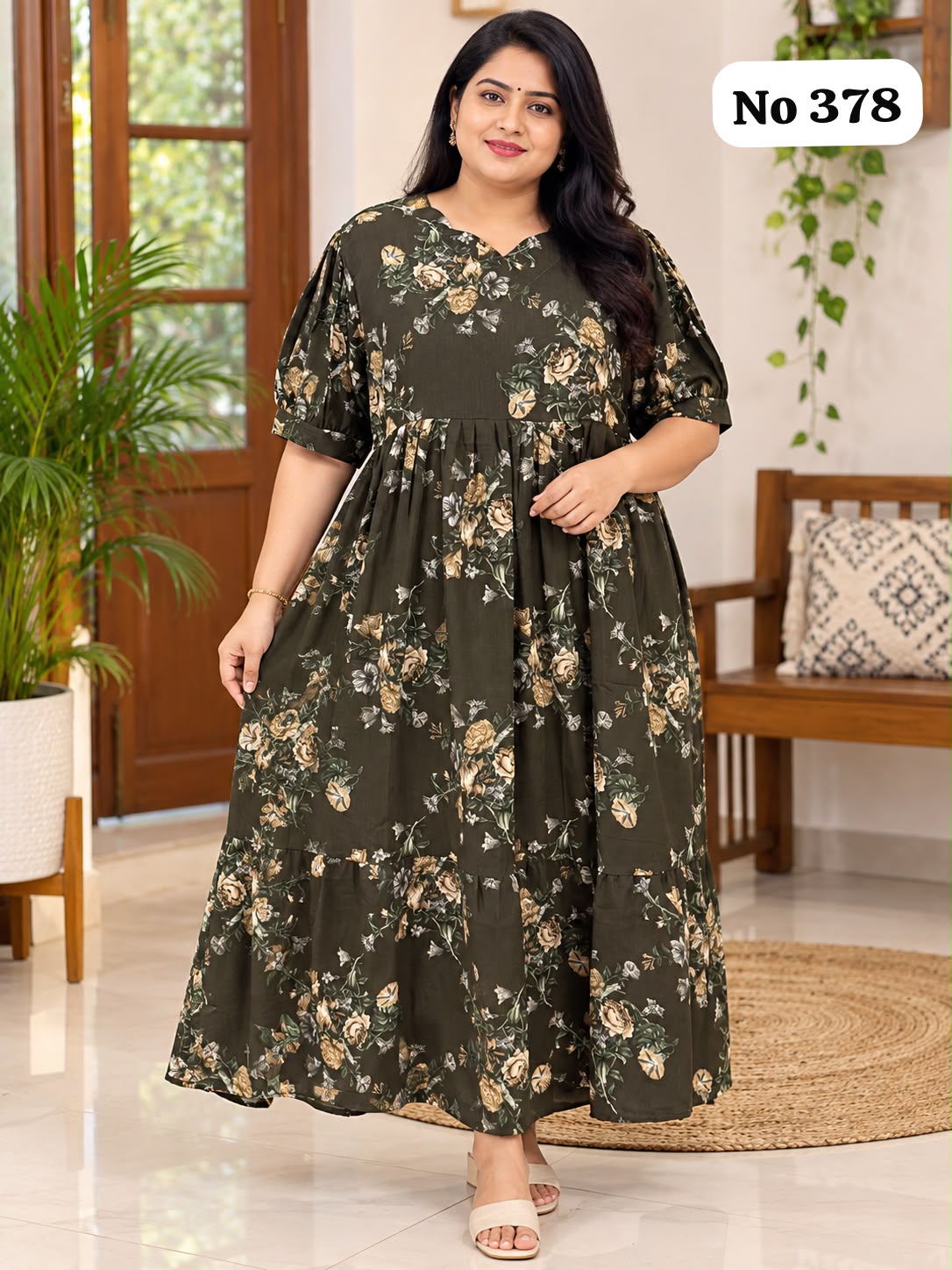 🥰Delta Popcorn Plus Size Gown(378)
