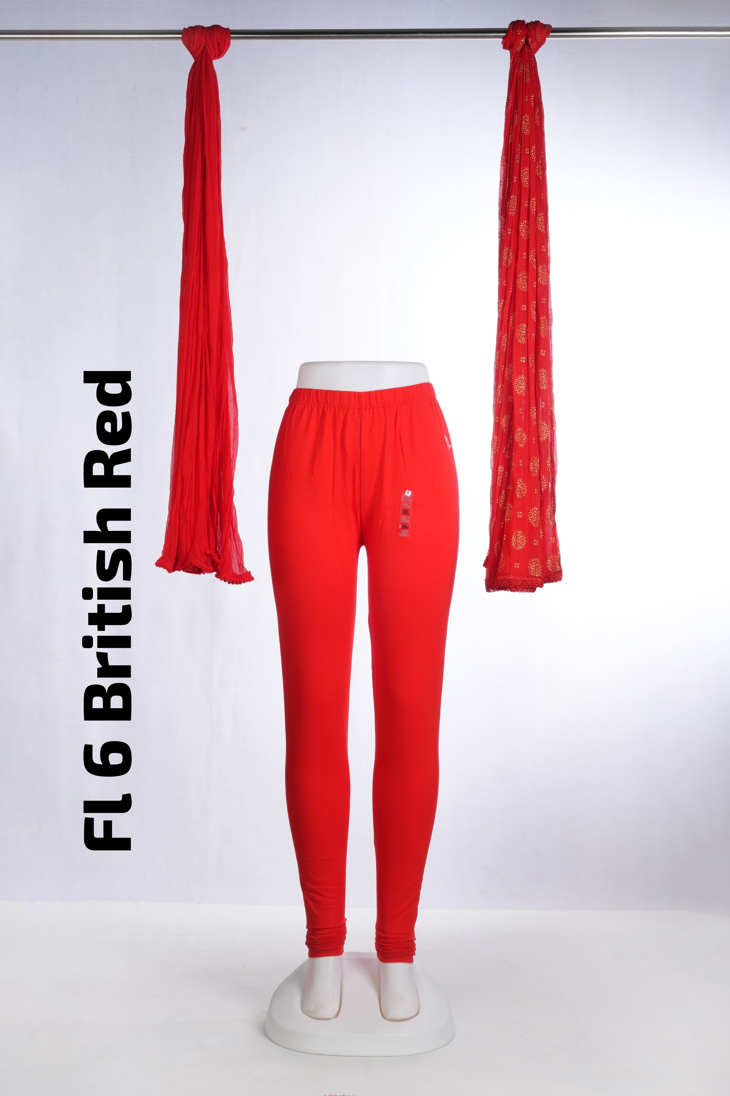 Premium Full Length Leggings (FL 6 Brithish Red)