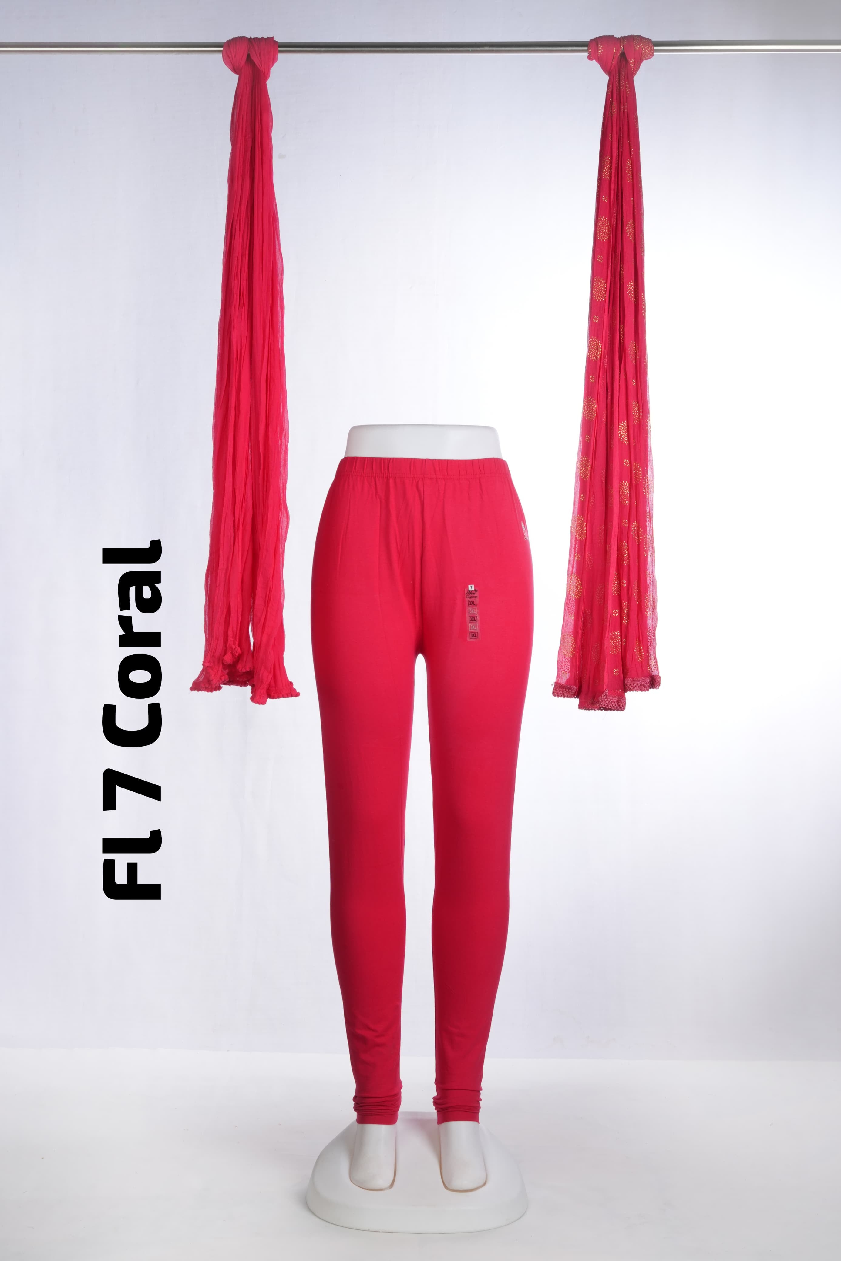 Premium Full Length Leggings (FL 7 Coral)