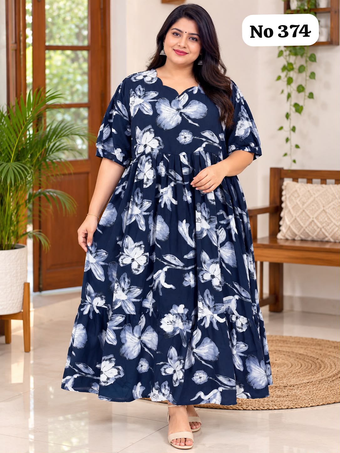 🥰Delta Popcorn Plus Size Gown(374)