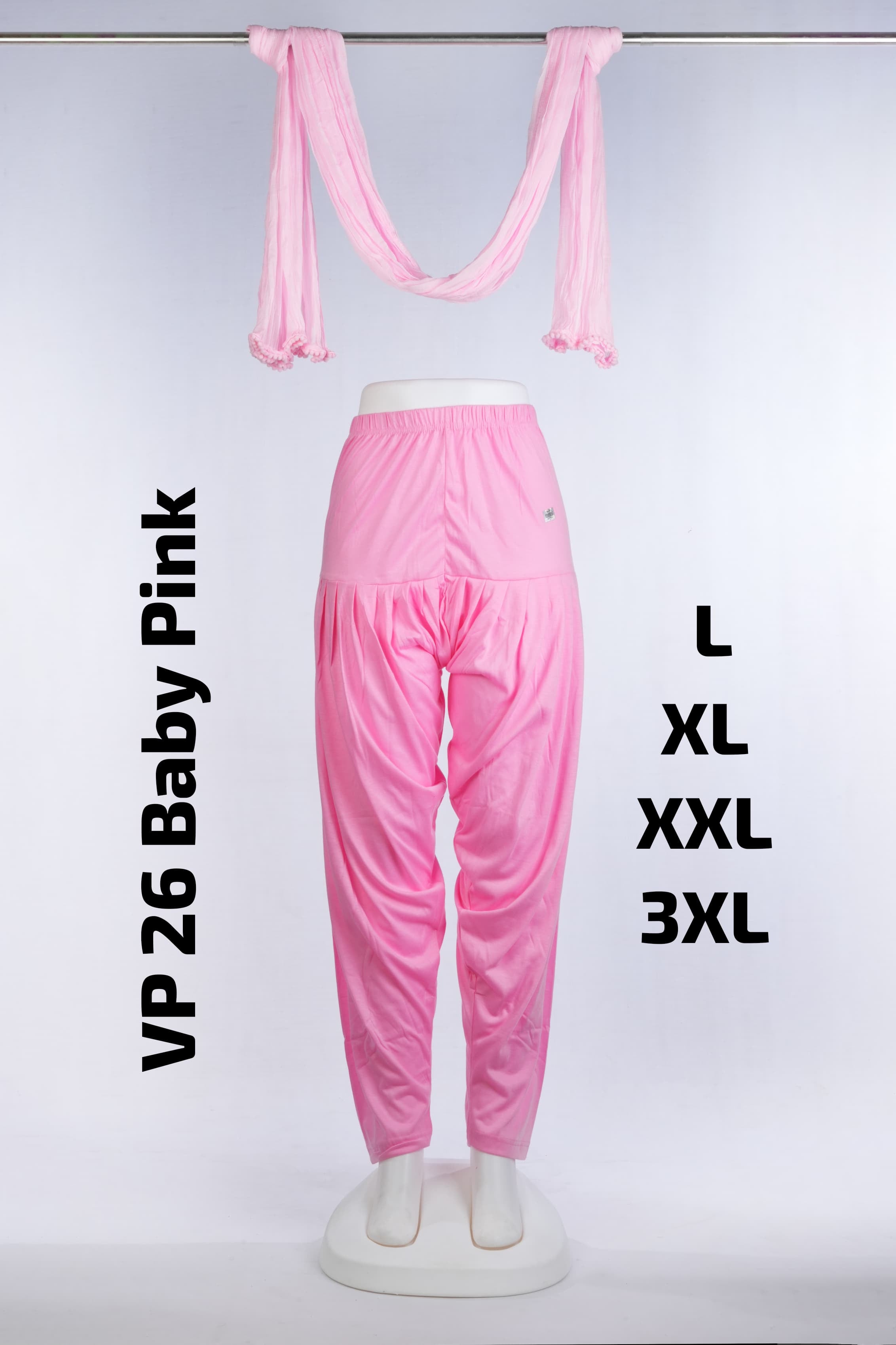 Premium Viscose Patiyala (VP 26 Baby Pink)