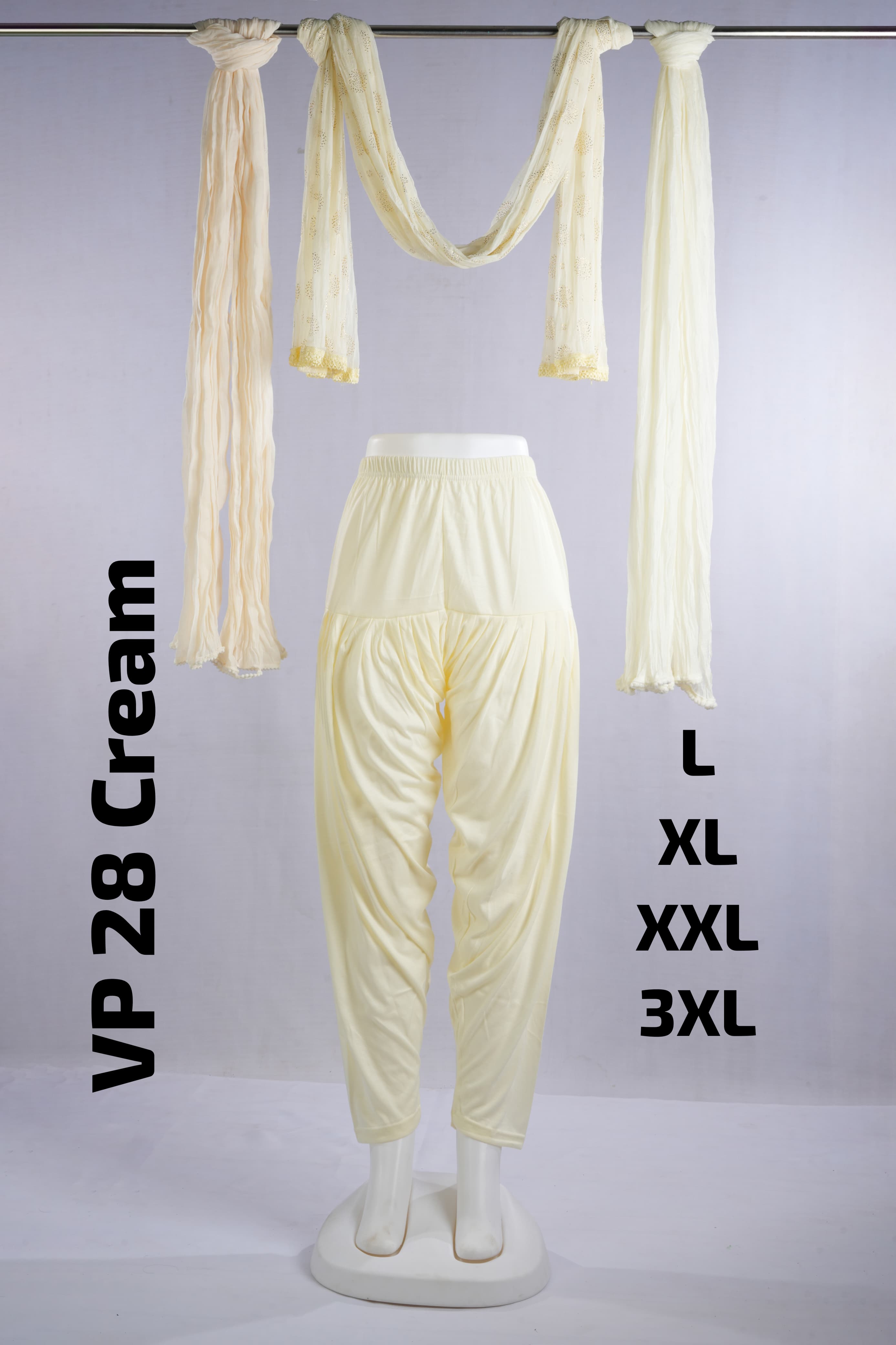 Premium Viscose Patiyala (VP 28 Cream)