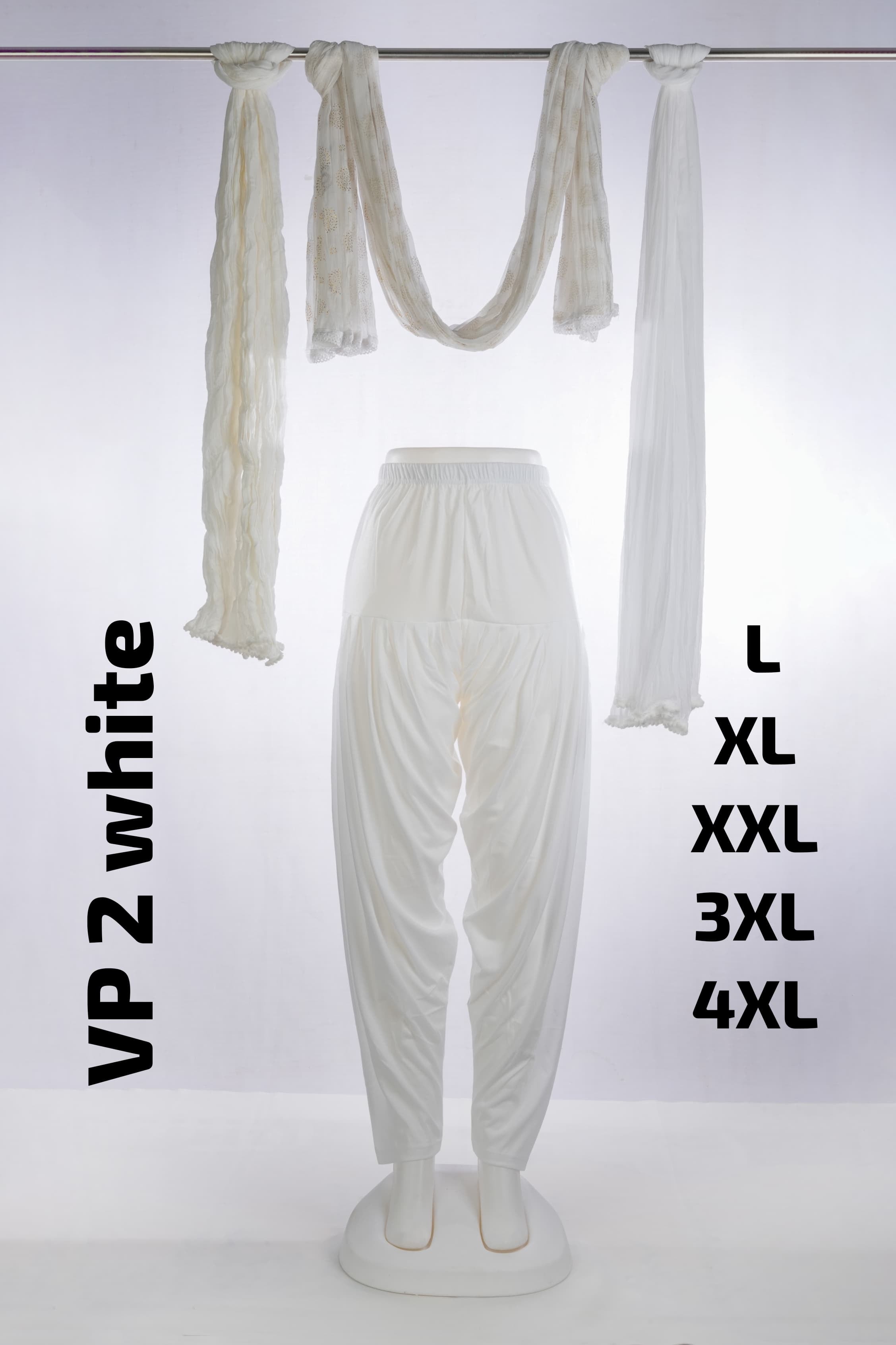 Premium Viscose Patiyala (VP 2 White)