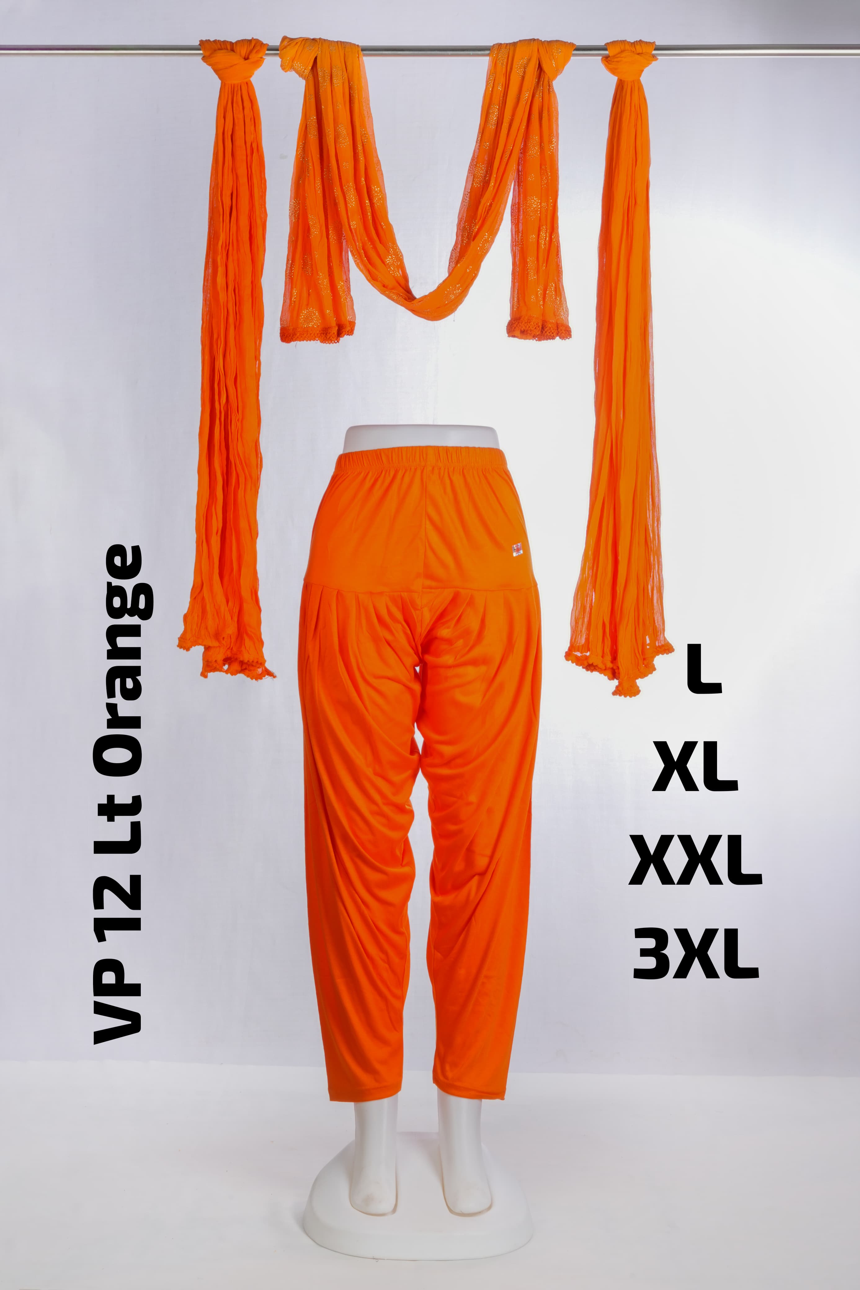 Premium Viscose Patiyala (VP 12 Lt Orange)