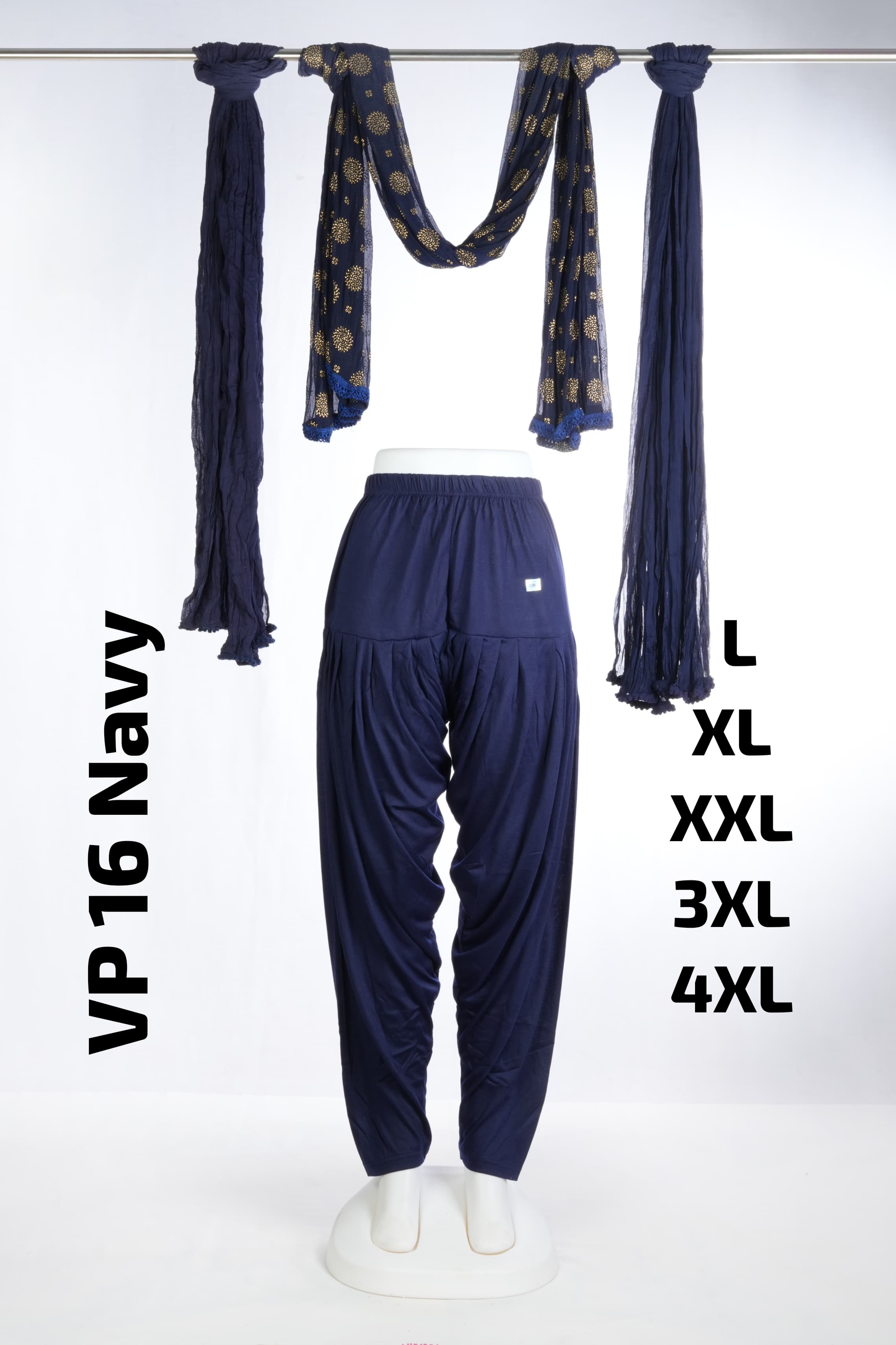 Premium Viscose Patiyala (VP 16 Navy)