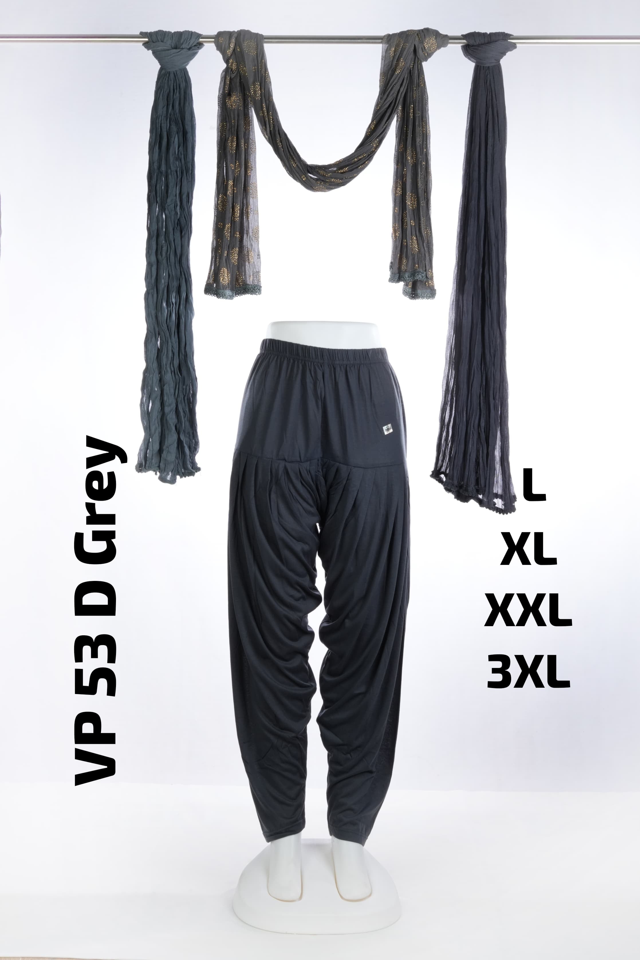 Premium Viscose Patiyala (VP 53 D Grey)