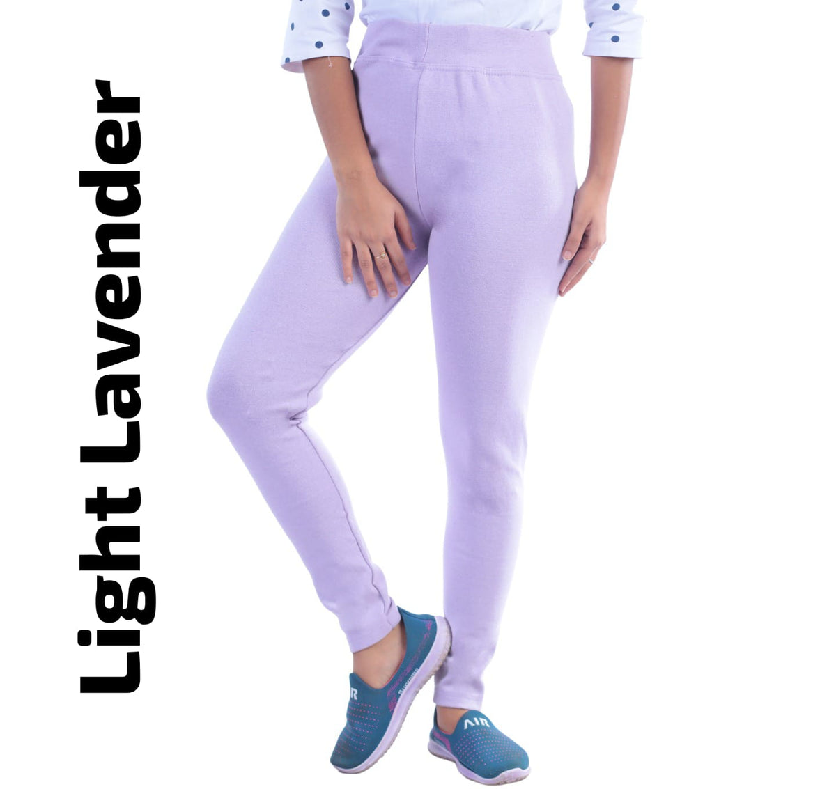 Ankle Length Jeggings With Pocket(Light Lavender)