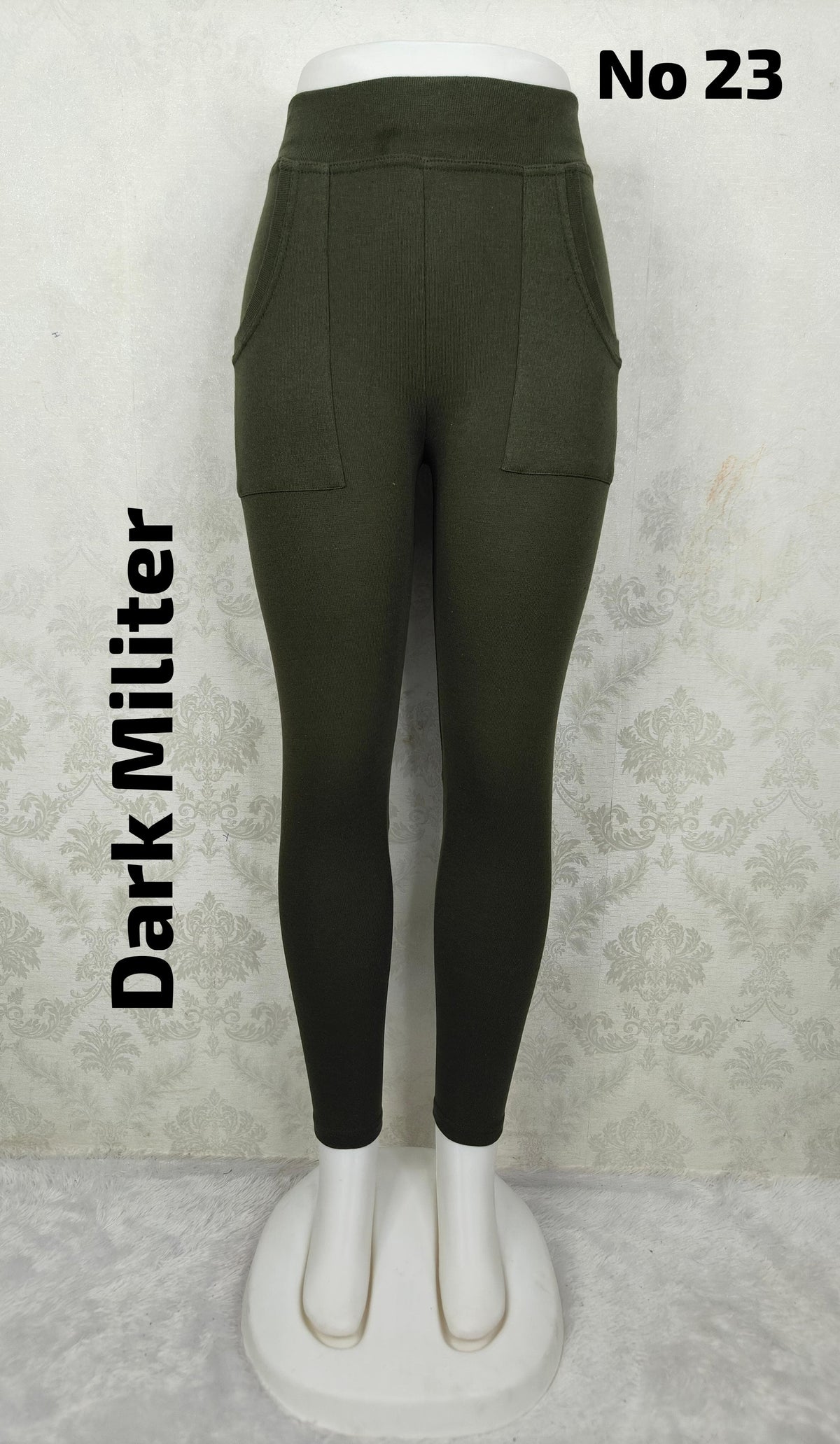 Ankle Length Jeggings With Pocket(Dark Militer)