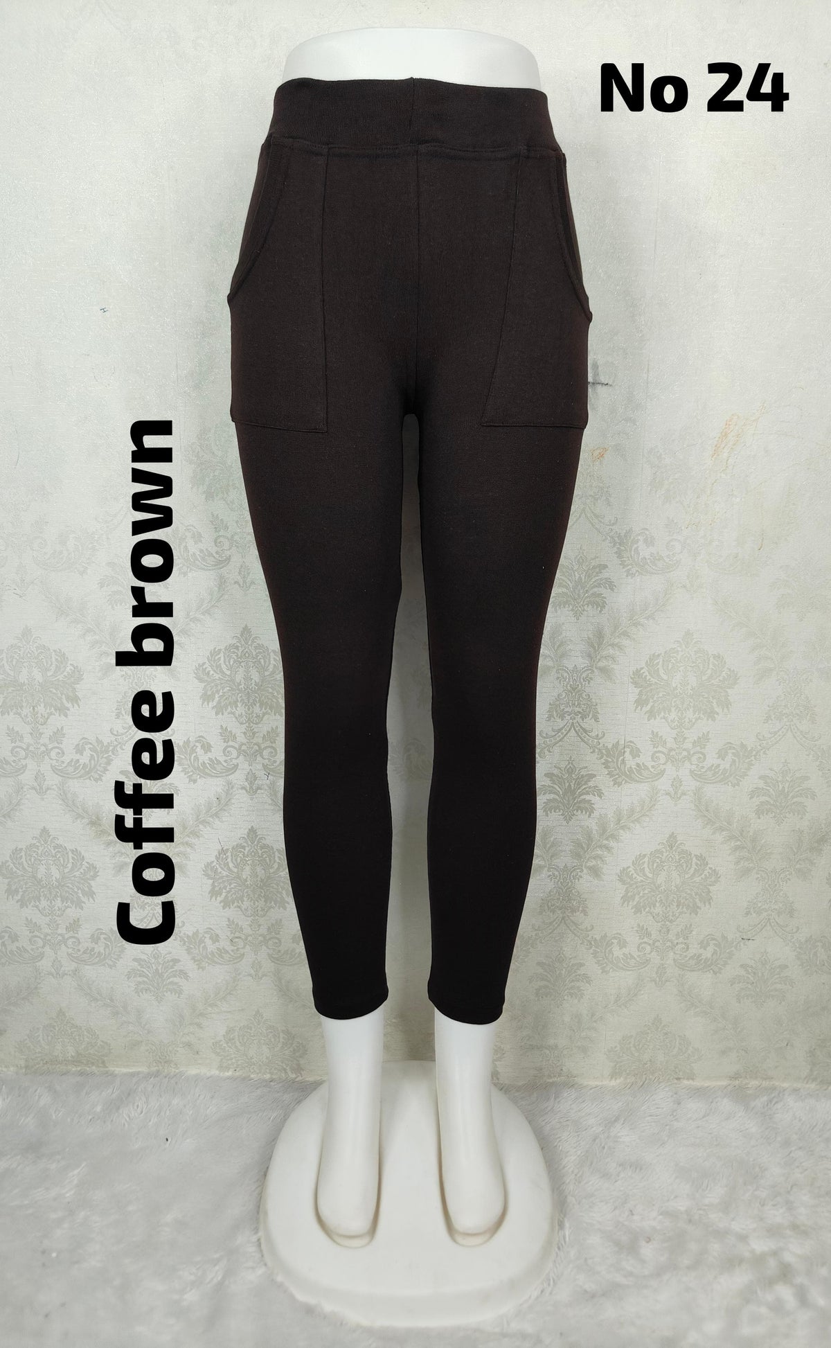 Ankle Length Jeggings With Pocket(Coffee Brown)