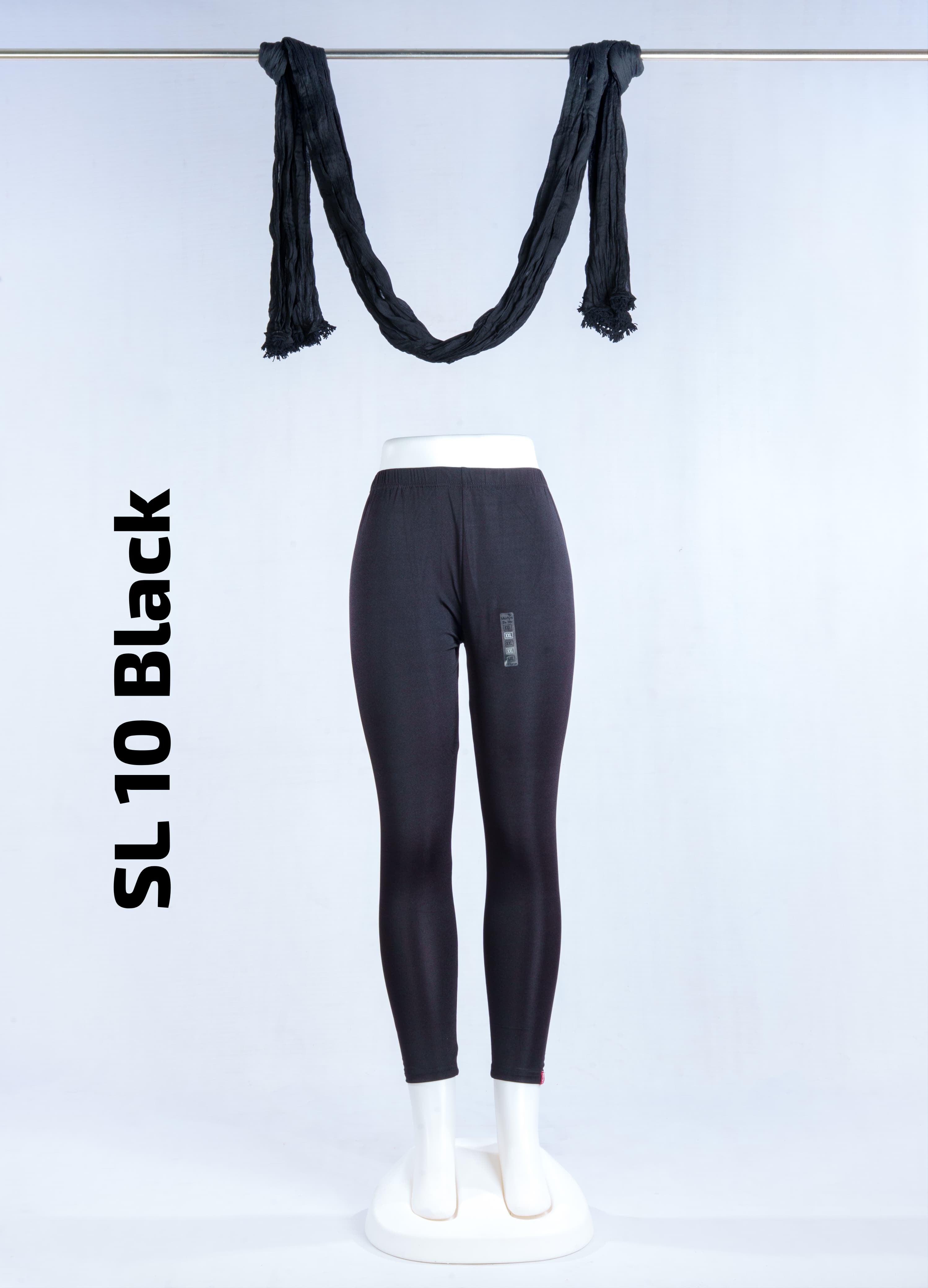 Premium Shimmer Ankle Leggings(SL 10 Black)