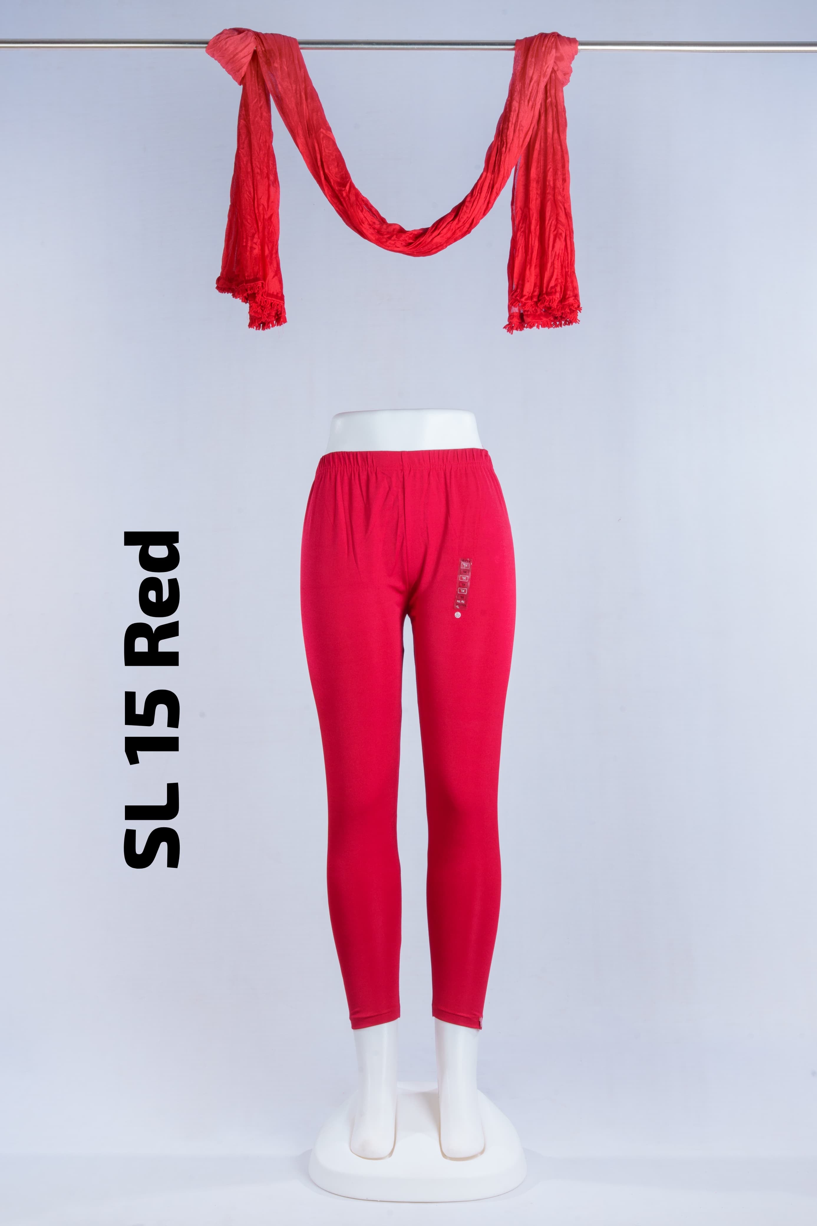 Premium Shimmer Ankle Leggings(SL 15 red)