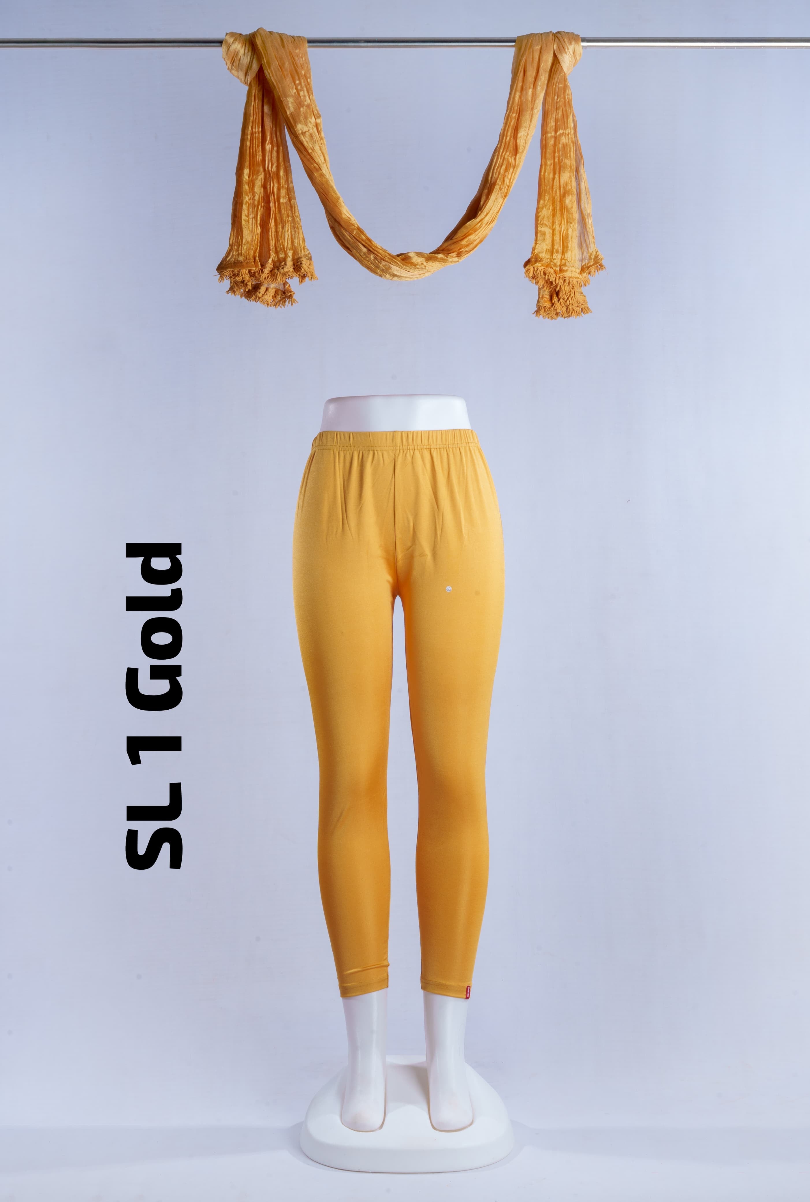 Premium Shimmer Ankle Leggings (SL 1 GOLD)