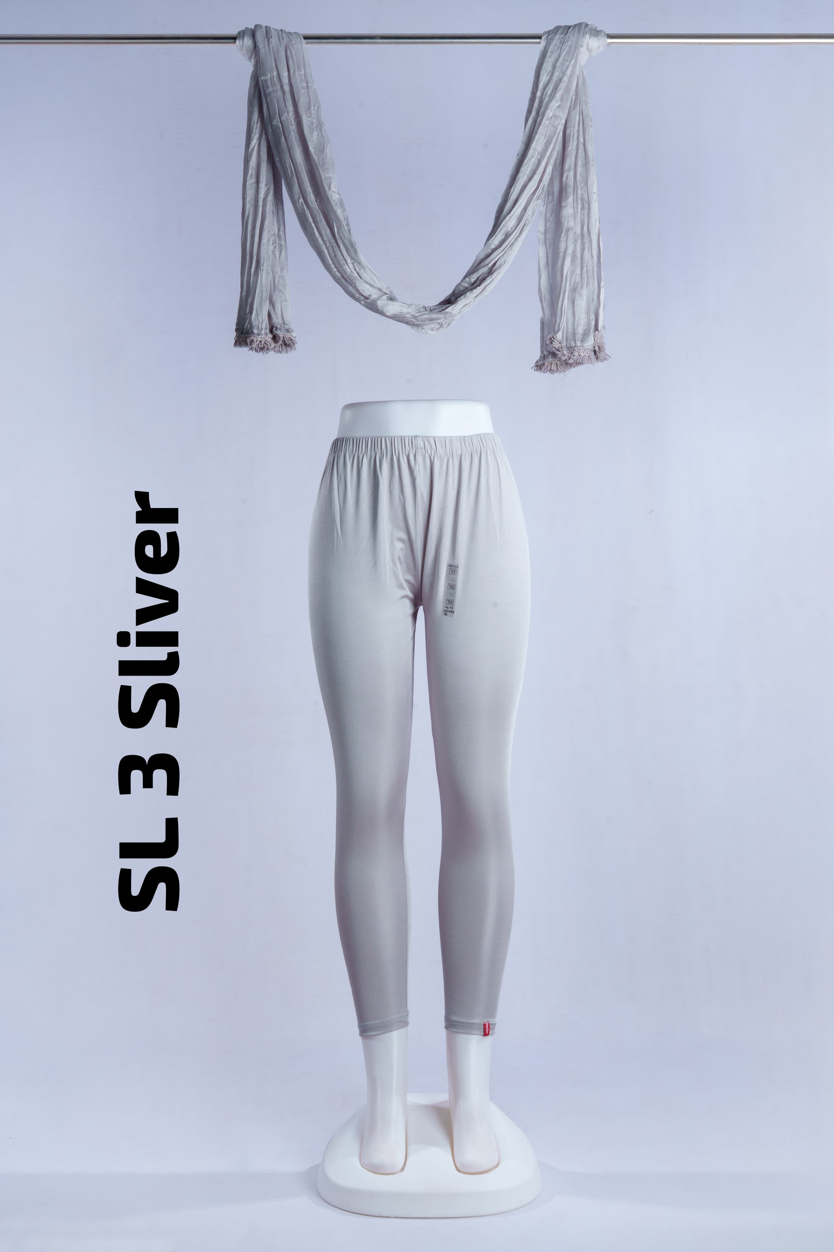 Premium Shimmer Ankle Leggings(SL 3 SILVER)