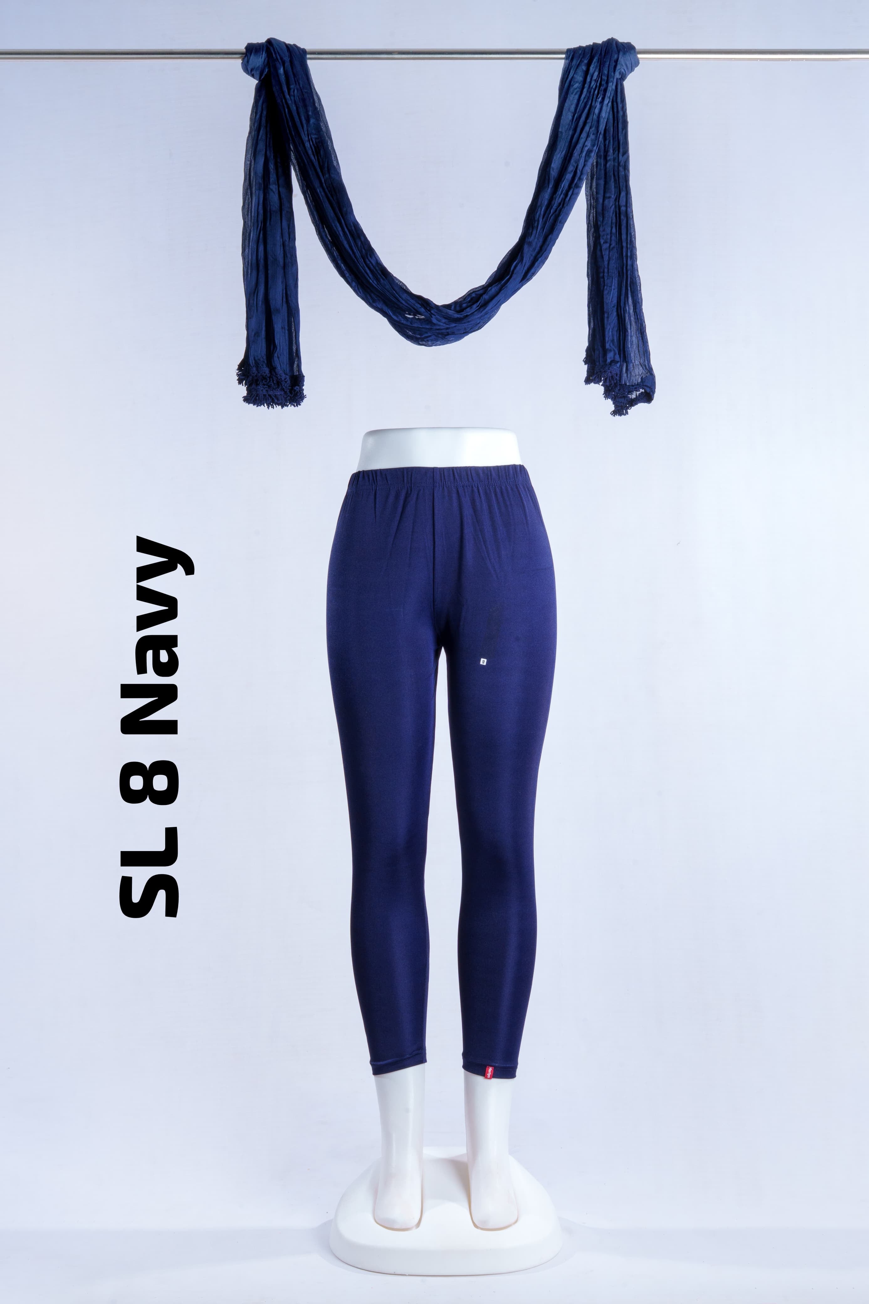 Premium Shimmer Ankle Leggings(SL 8 Navy)