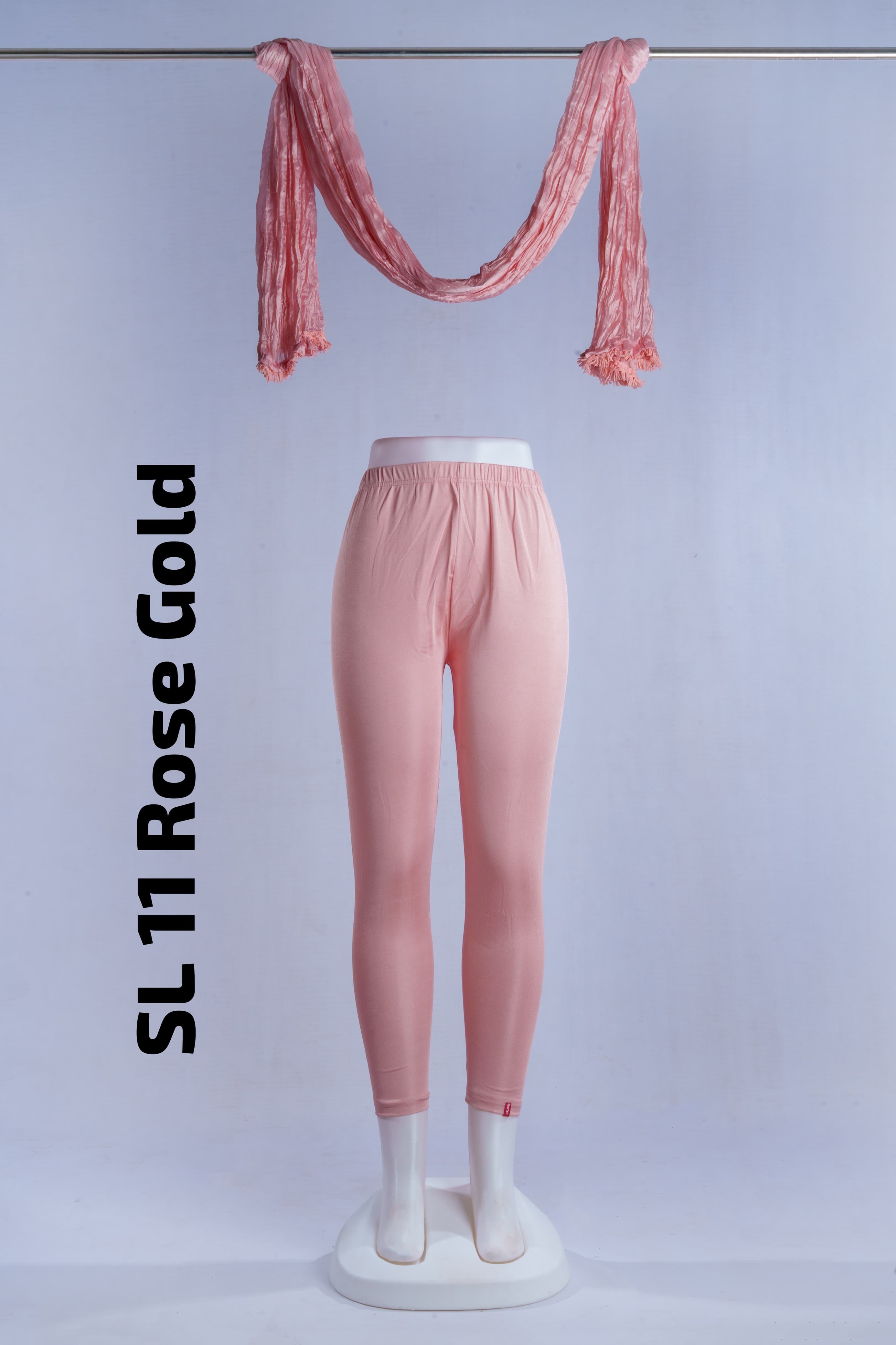 Premium Shimmer Ankle Leggings(SL 11 Rose Gold)