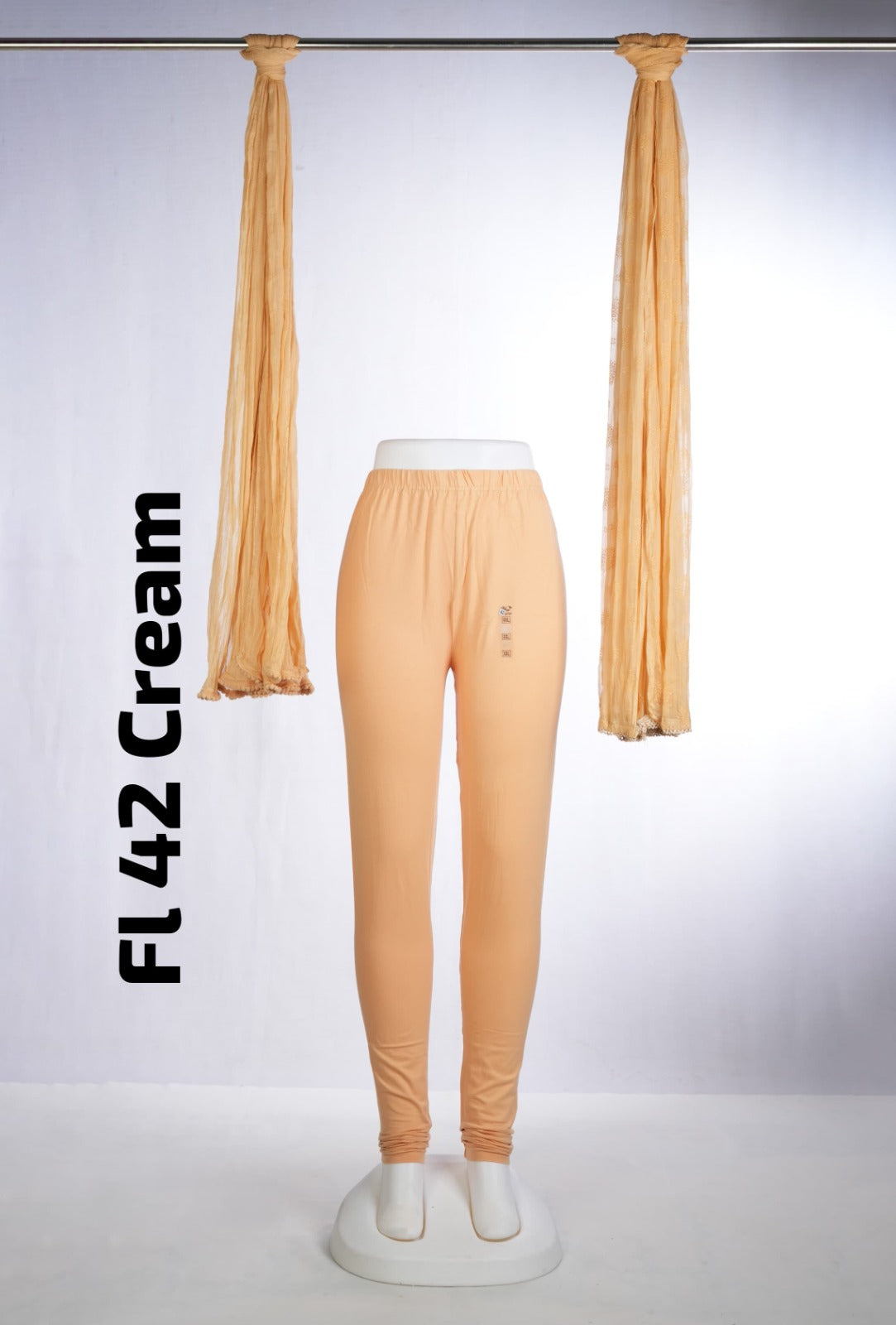 Premium Full Length Leggings ( FL 42 Cream )