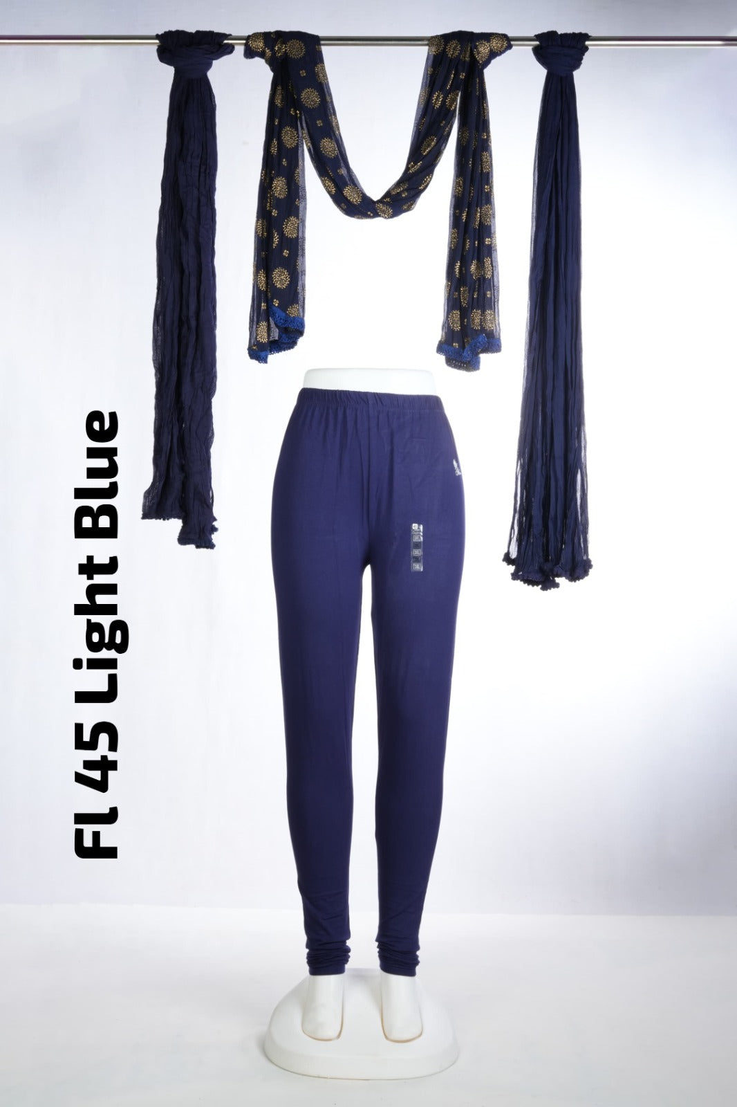 Premium Full Length Leggings ( FL 45 Light Blue )