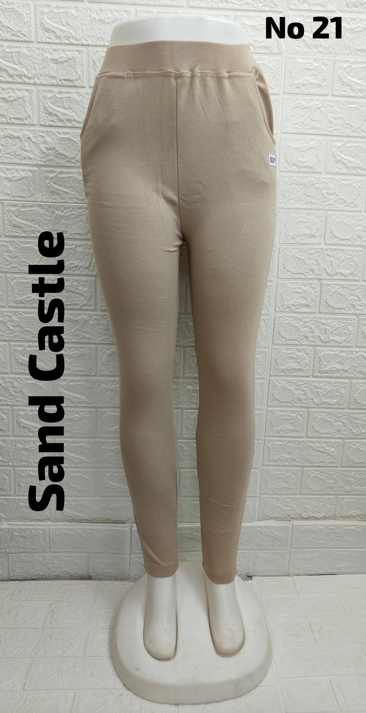 Miss India Full Length Jeggings With Pocket(Sand Castle No 21)