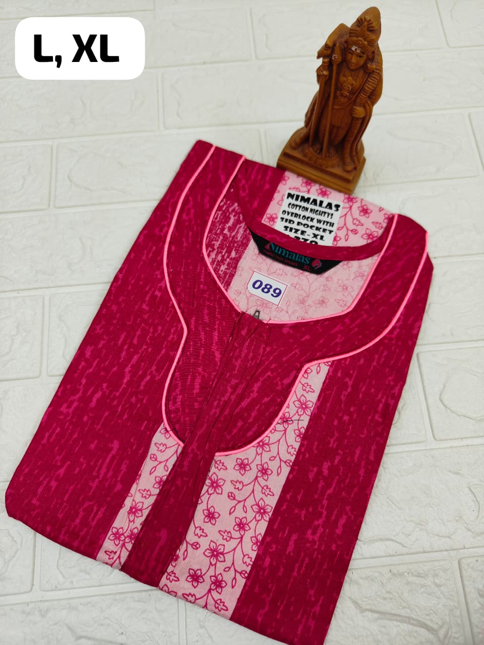 Pure Cotton Zip Nighty (No.89)