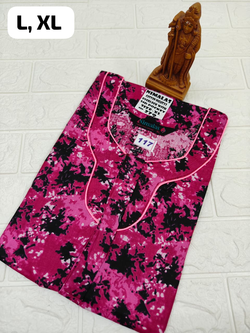 Pure Cotton Zip Nighty (No.117)