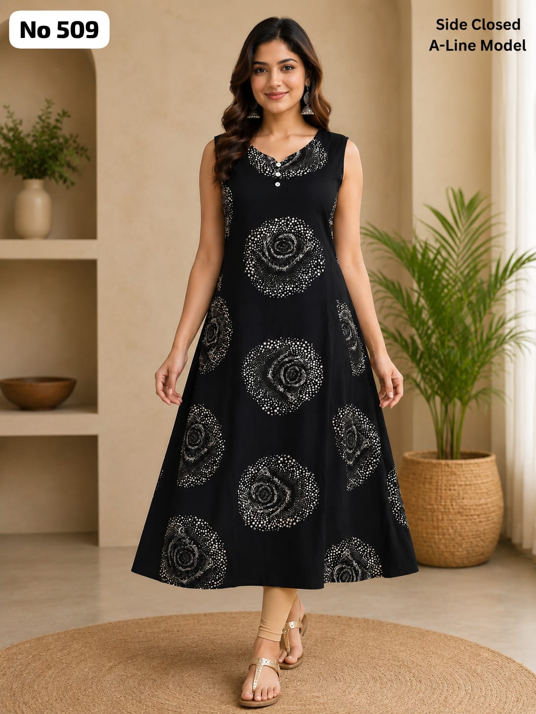 Premium Rayon Aline Kurti (Sleeve Inside) (No 509)
