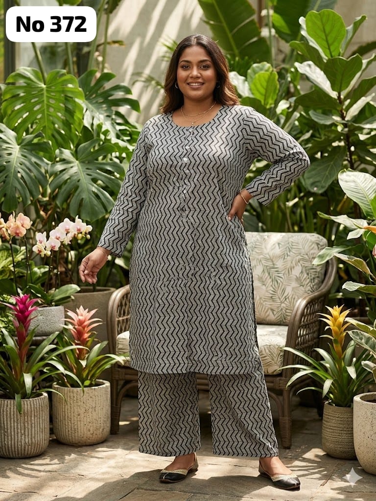 Rayon Co-ord Set (Plus Size) (No 372)