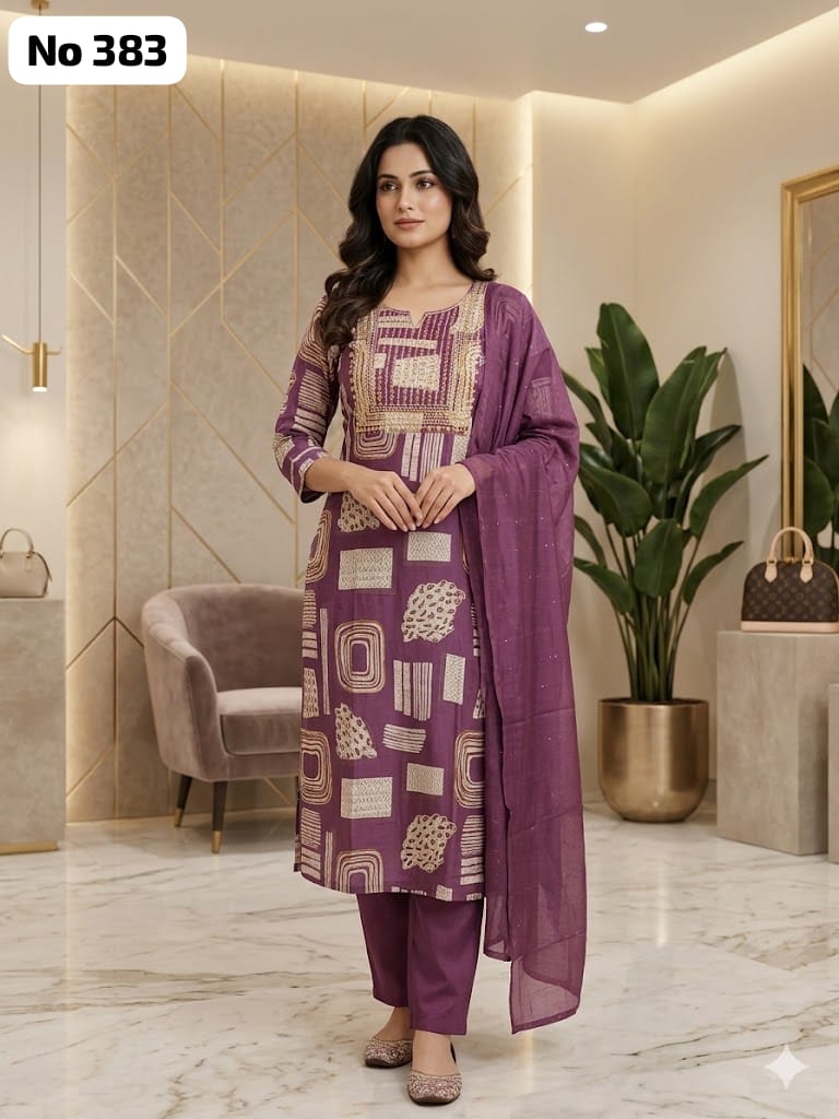 Embroidery Vertican 3 Pcs Set (No 383)