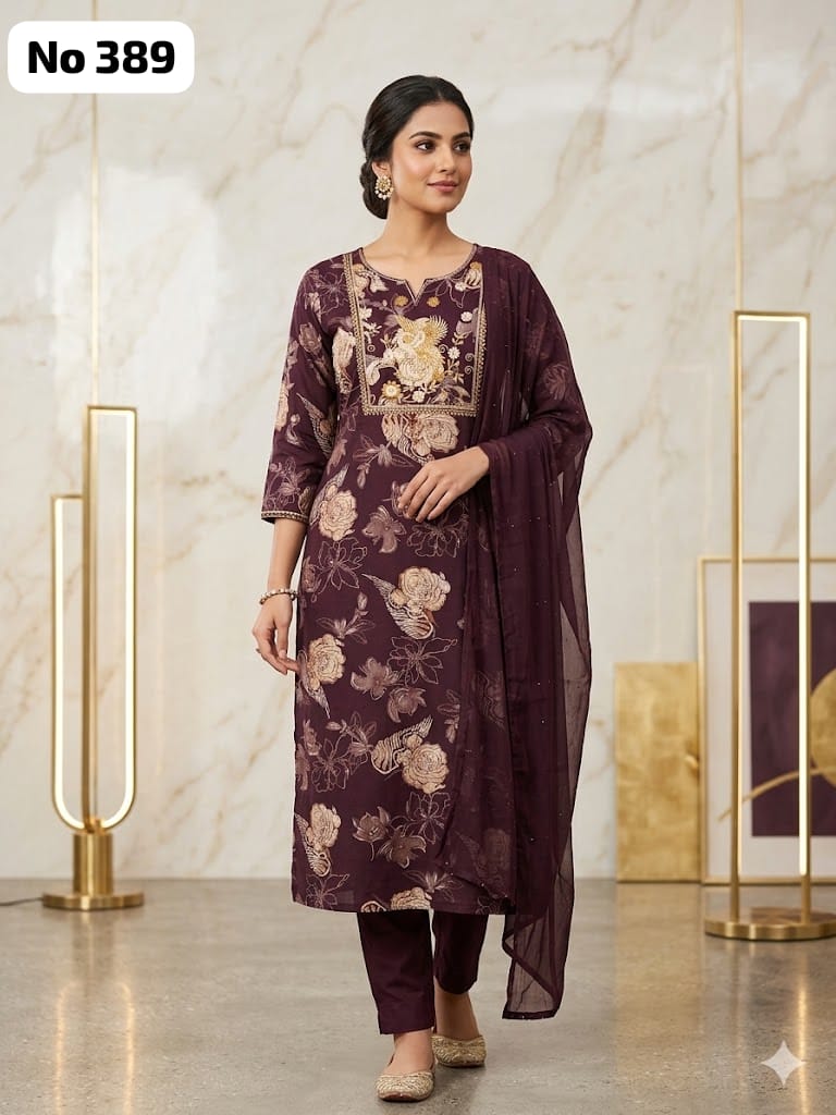 Embroidery Vertican 3 Pcs Set (No 389)