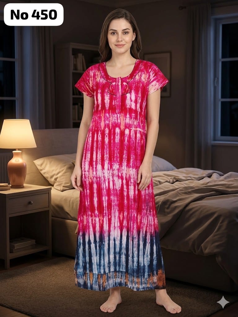 Premium Tie and Dye Nighty (No 450)