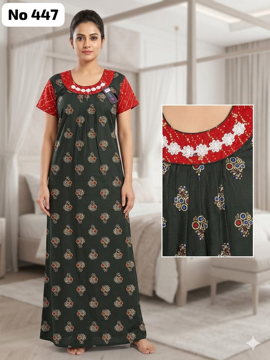 Premium U Neck Nighty (No 447)