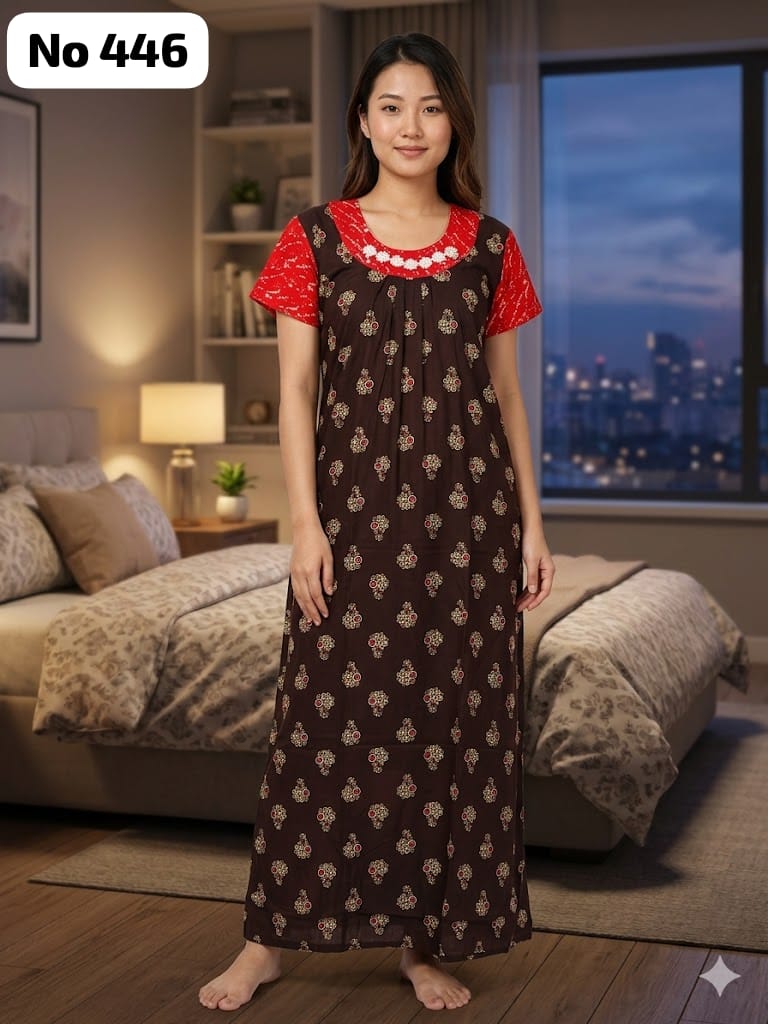 Premium U Neck Nighty (No 446)
