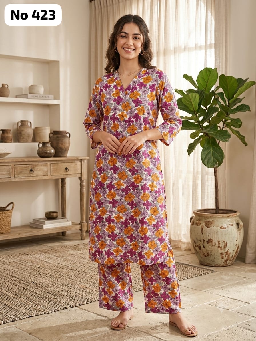 Rayon Co-ord set Plus Size (No 423)