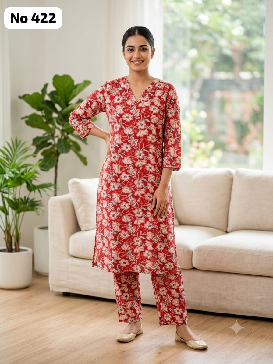 Rayon Co-ord set Plus Size (No 422)