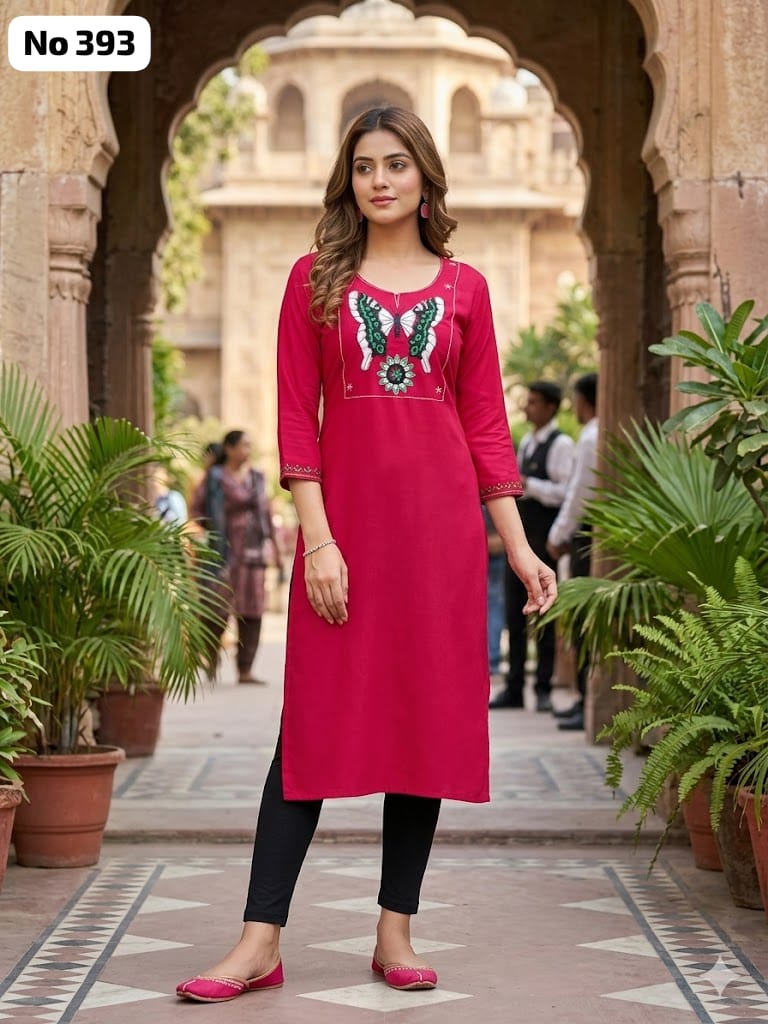 Big Embroidery Kurti (No 393)
