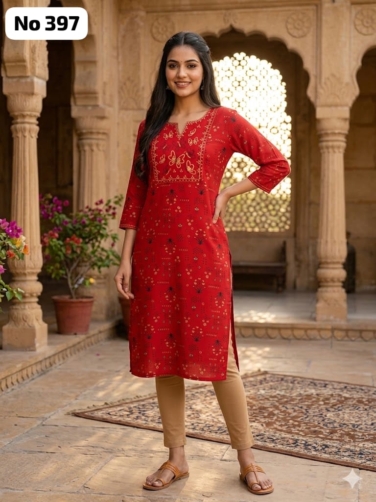 Big Embroidery Kurti (No 397)