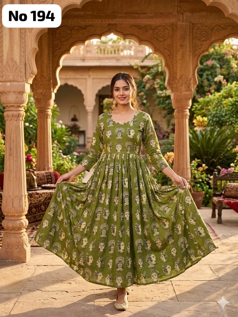 Kalamkari Anarkali (No 194)