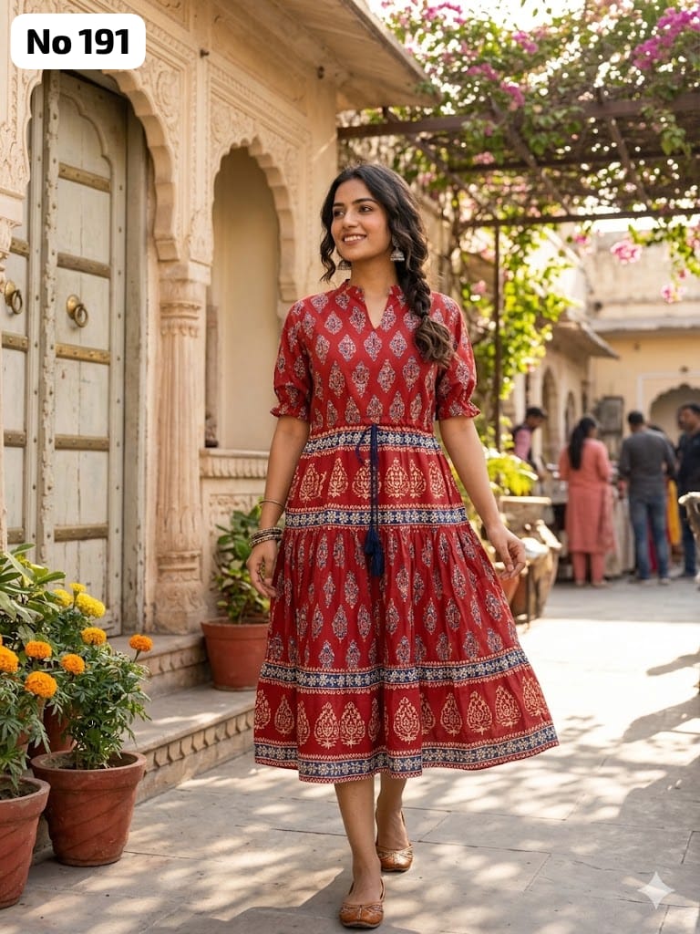 Kalamkari Anarkali (No 191)