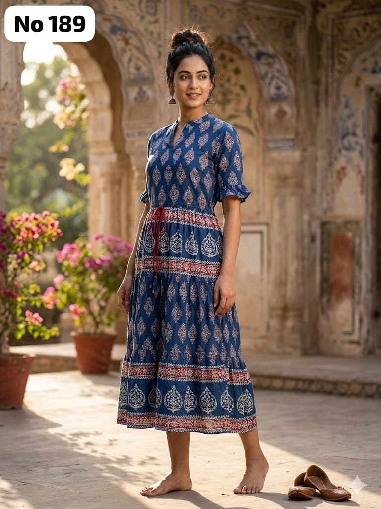 Kalamkari Anarkali (No 189)