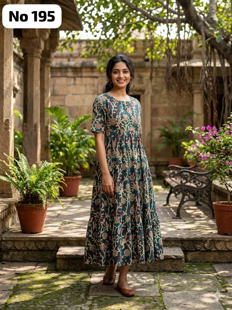 Kalamkari Anarkali (No 195)