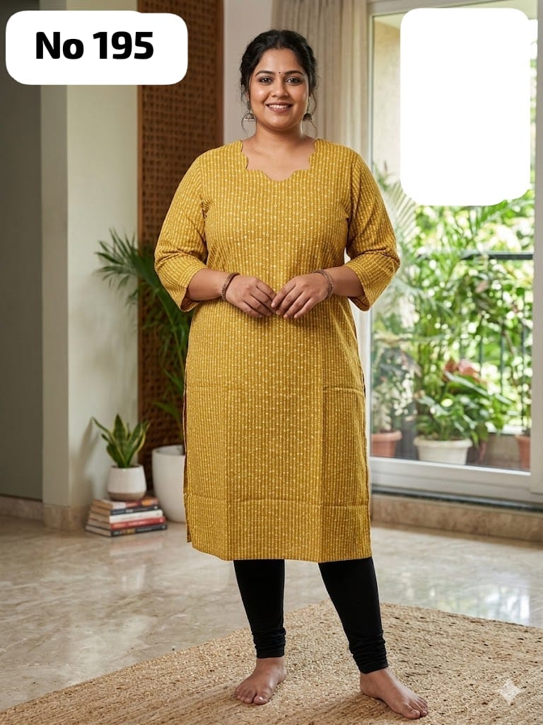 Dailywear Rayon Kurti (Plus Size) (No 195)