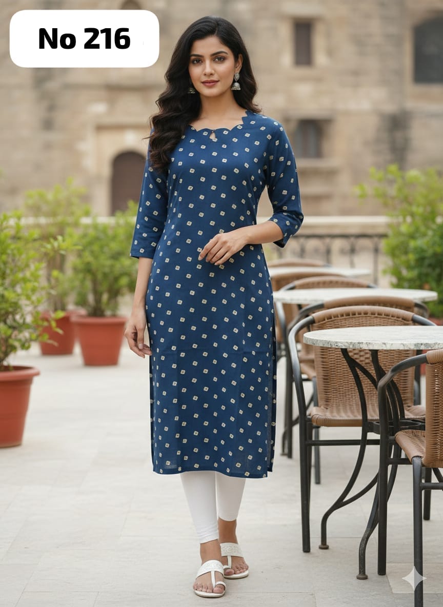 Dailywear Rayon Kurtis (No 216)