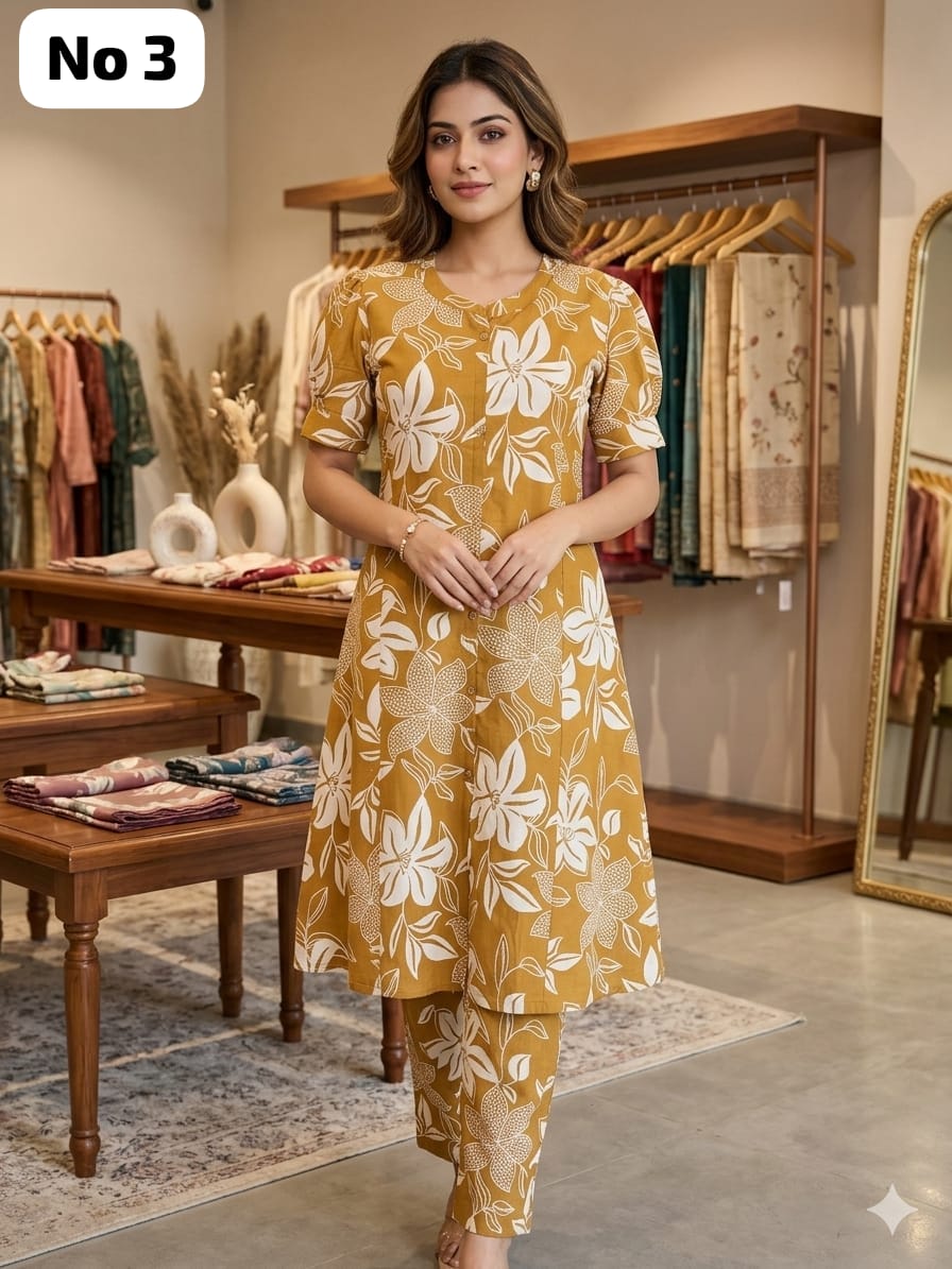 Khadi Cotton Aline Co-ord Set (No 3)