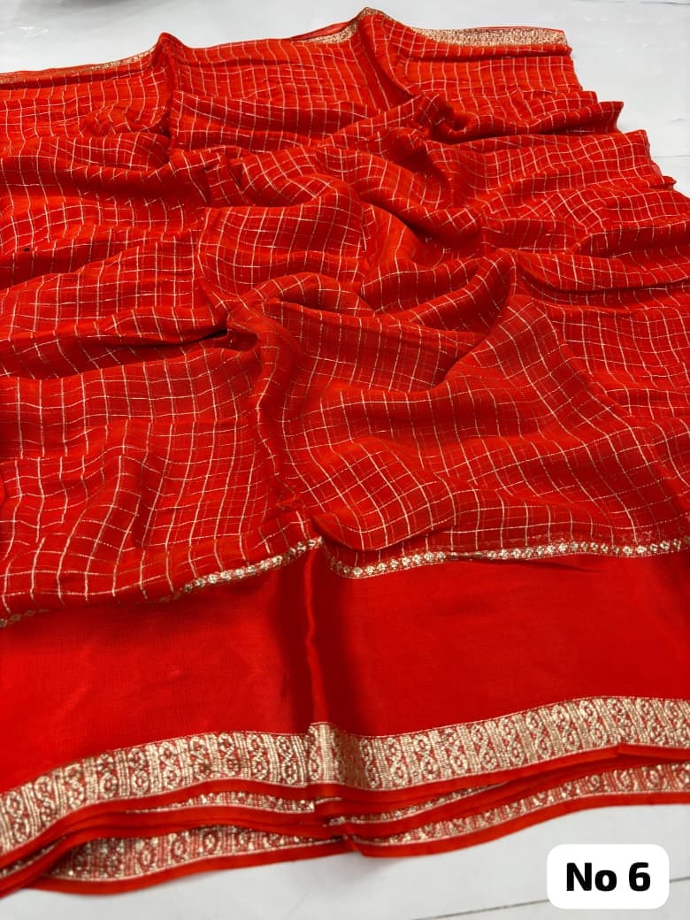 Original Viscose Georgette Saree (No 6)